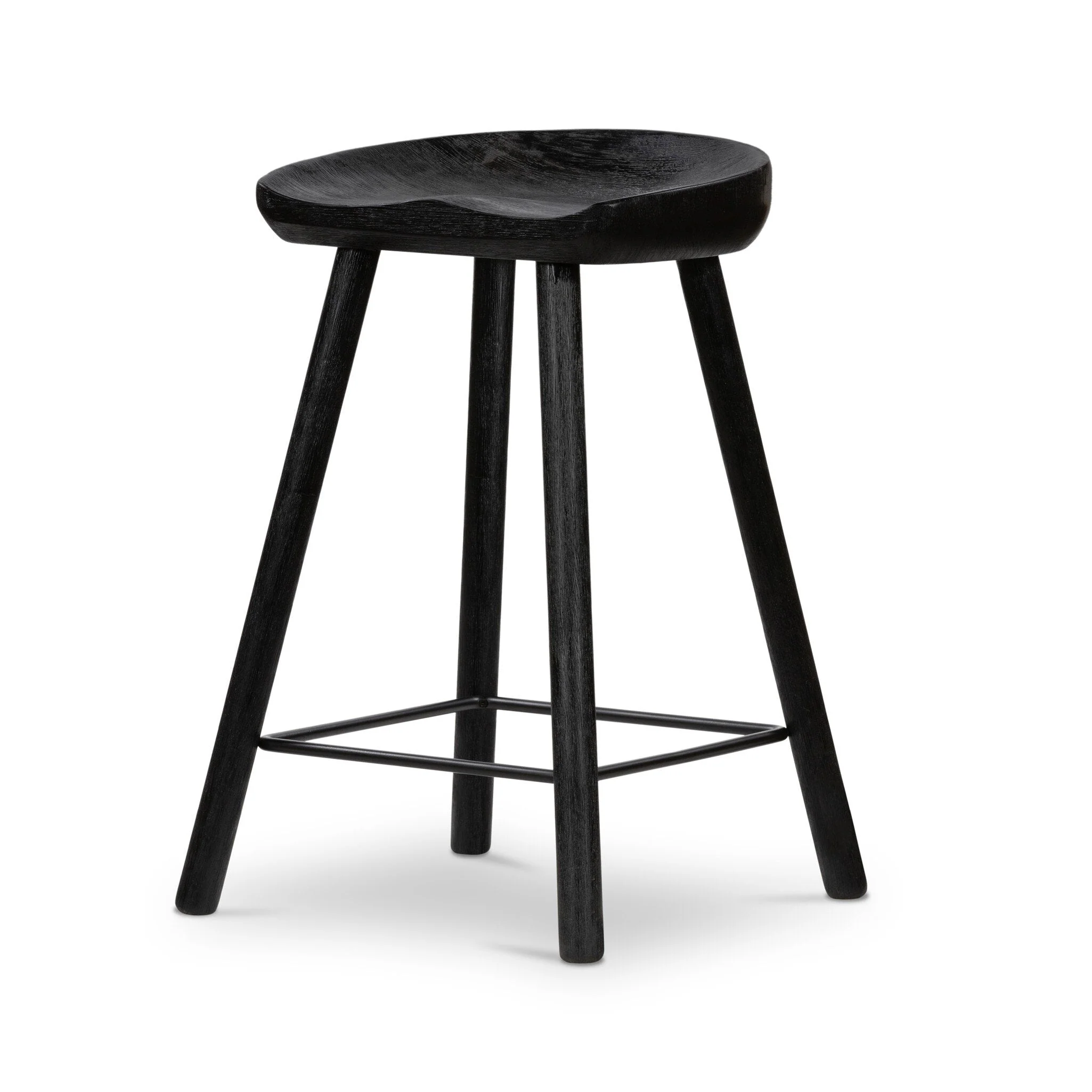 Barrett Counter Stool - Matte Black Parawood - Image 2