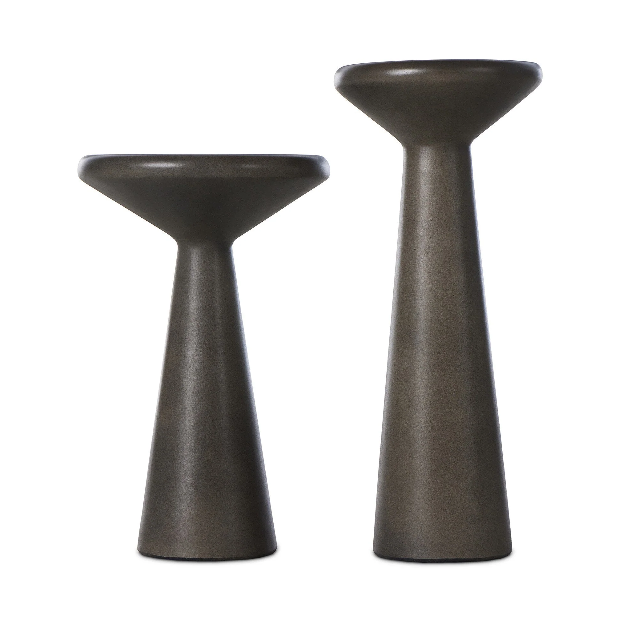 Ravine Concrete Accent Tables, Set Of 2 - Dark Grey - Image 2