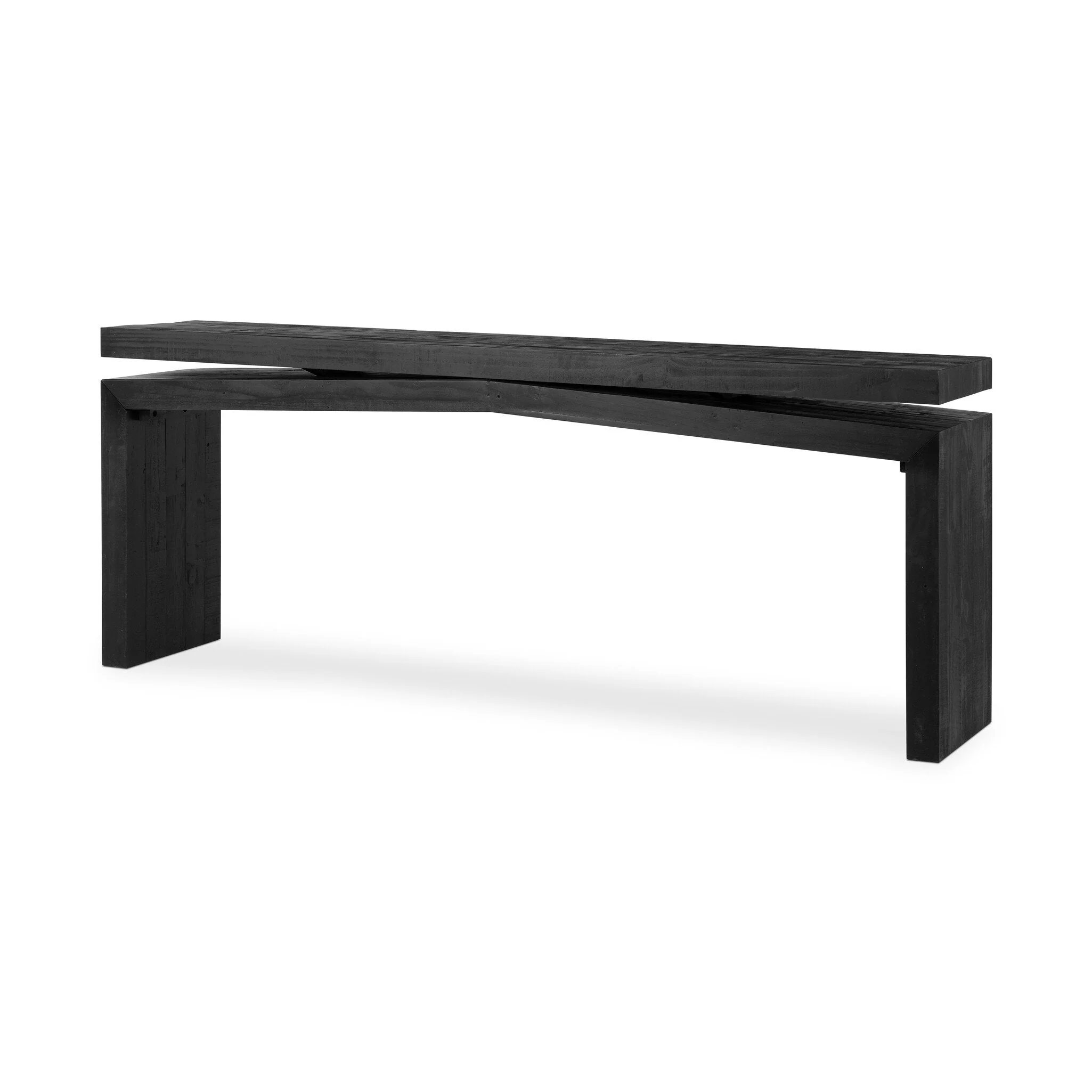 Matthes Console Table - 79" - Aged Black Pine - Image 2