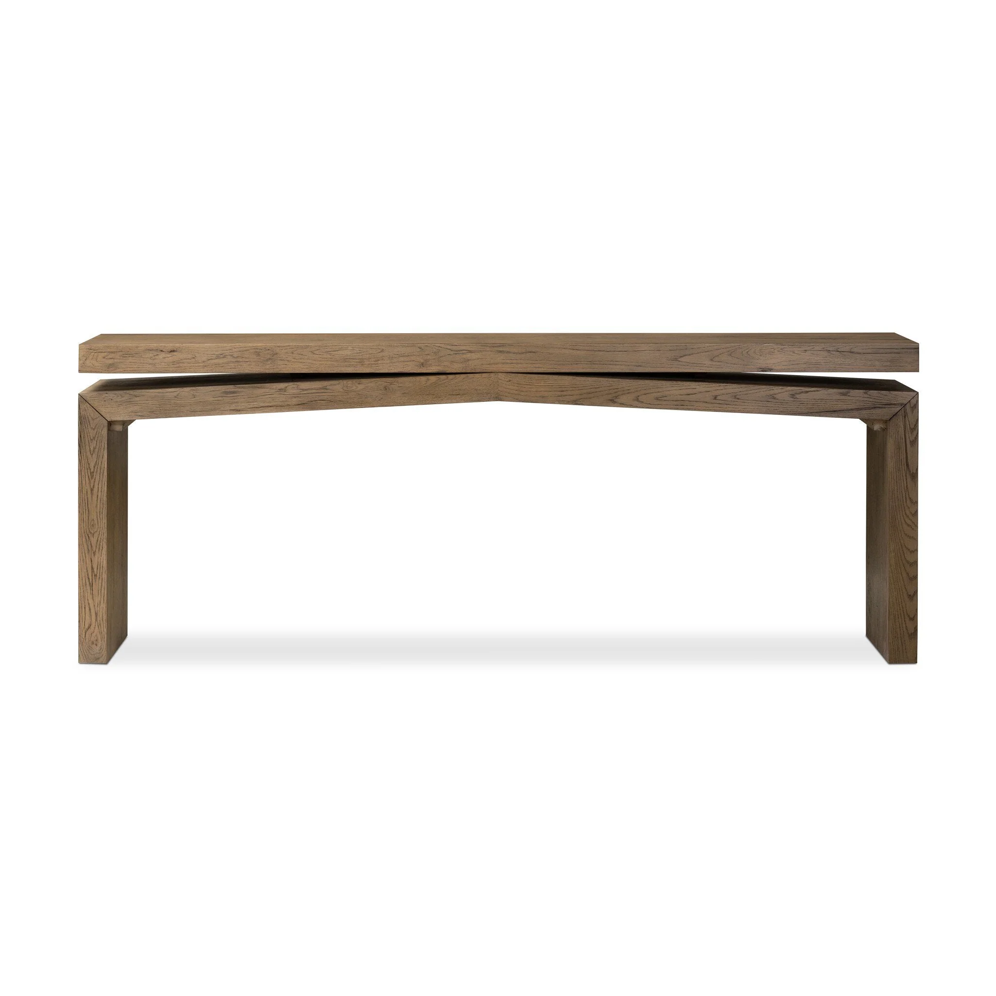 Matthes Console Table – 79″ – Rustic Grey Veneer
