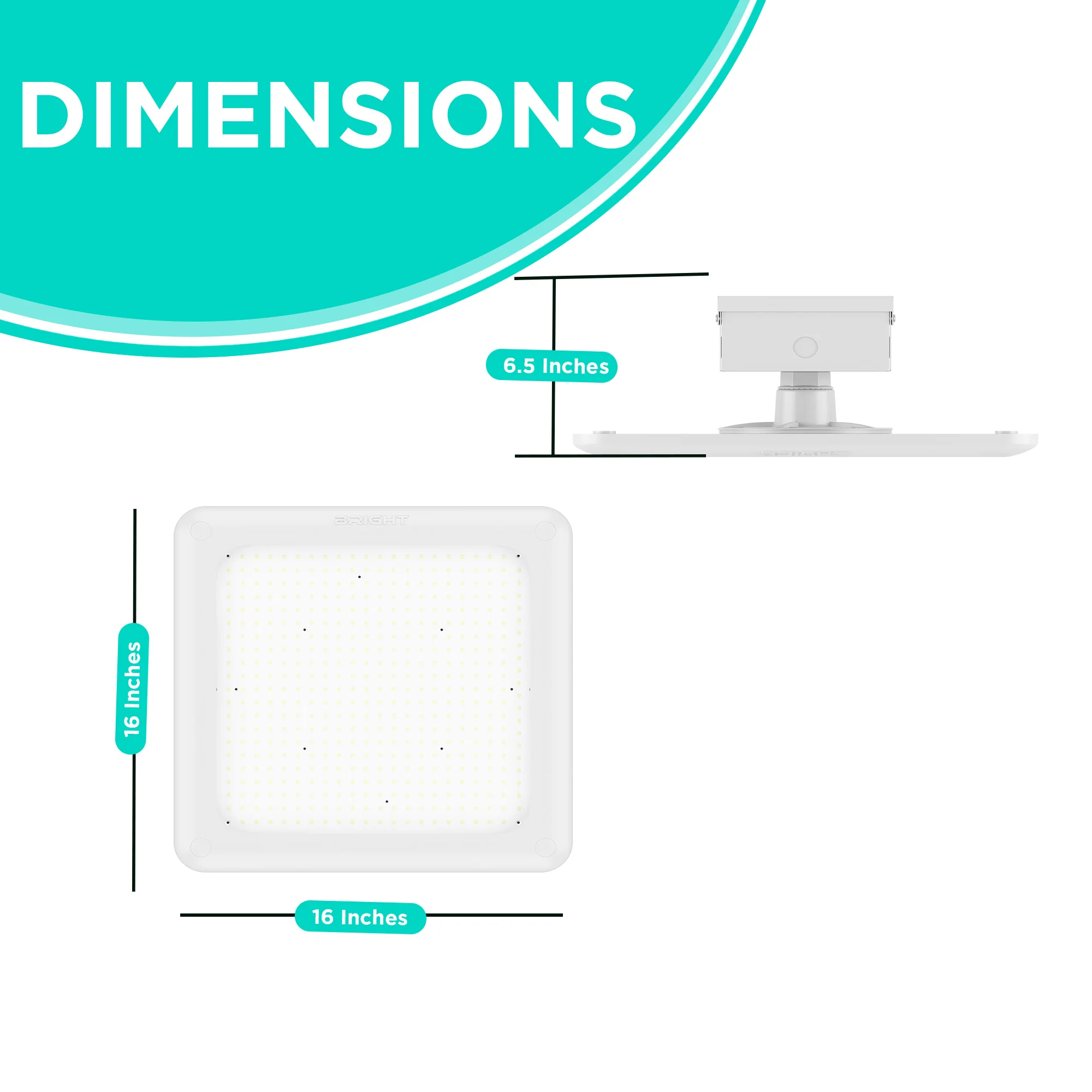 LED Gas Station Canopy Light - Glass Cover - Watt Selectable (240W/200W/160W) - 5700K - DLC - IP65 UL Listed #108 - Image 3