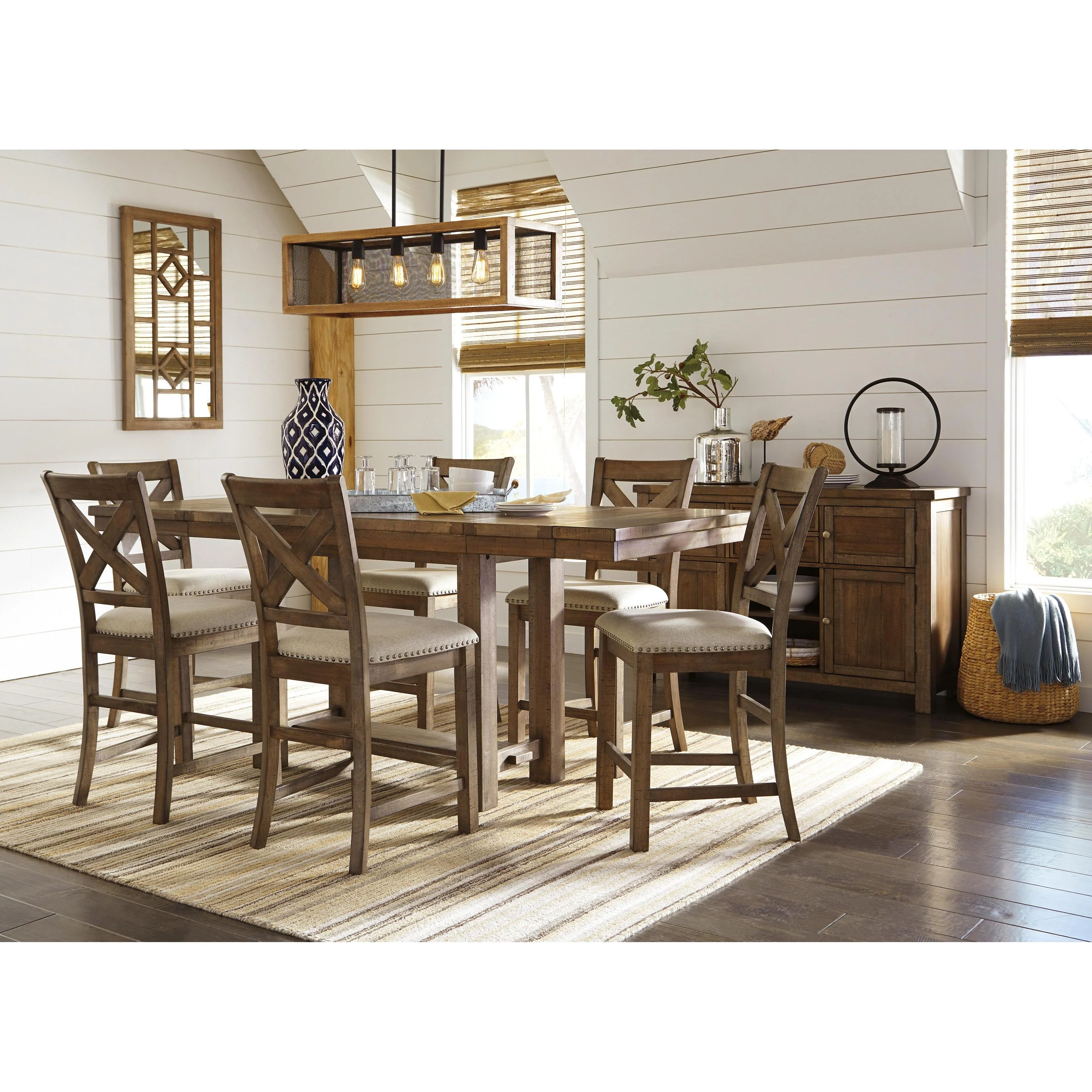 Signature Design by Ashley Moriville D631D10 7 pc Counter Height Dining Set - Image 1