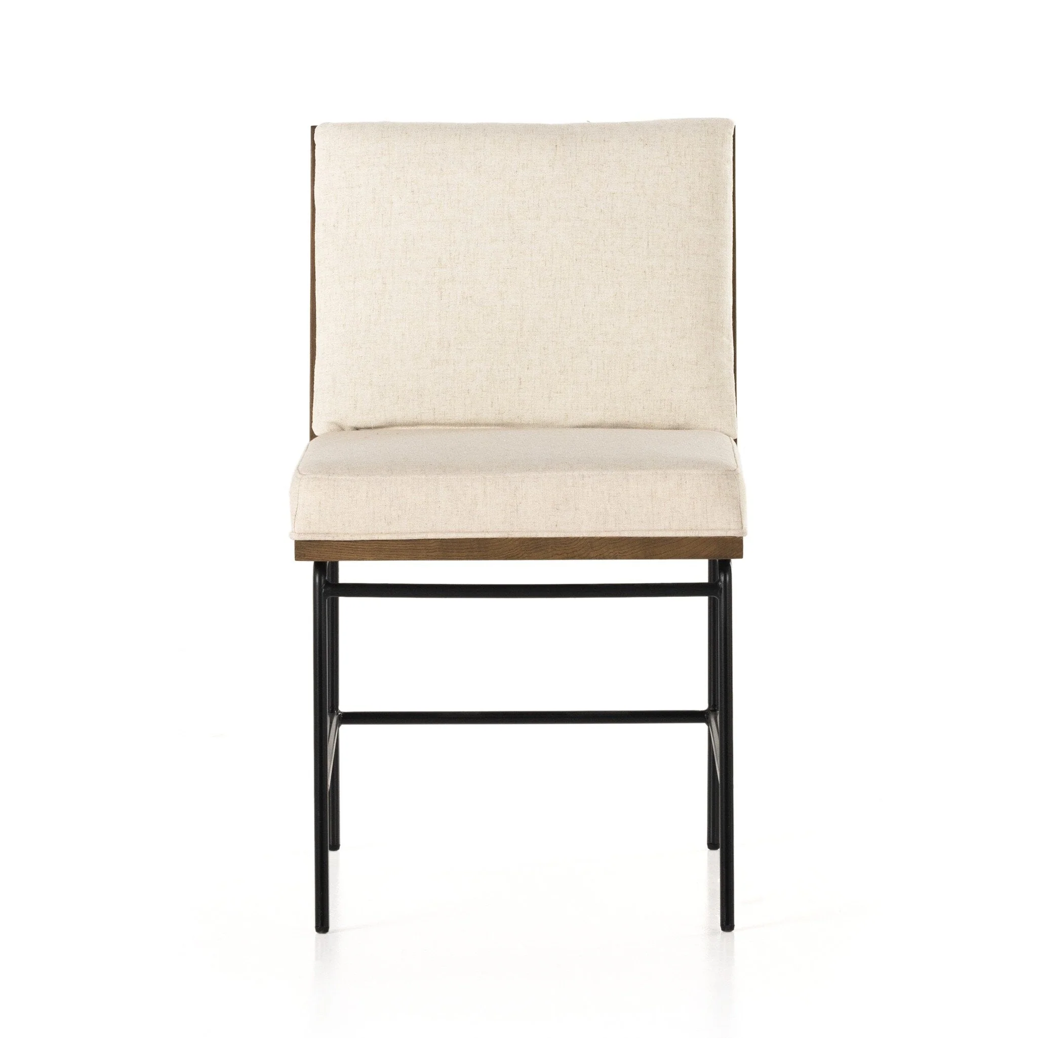 Crete Dining Chair - Savile Flax | Amber Oak - Image 1