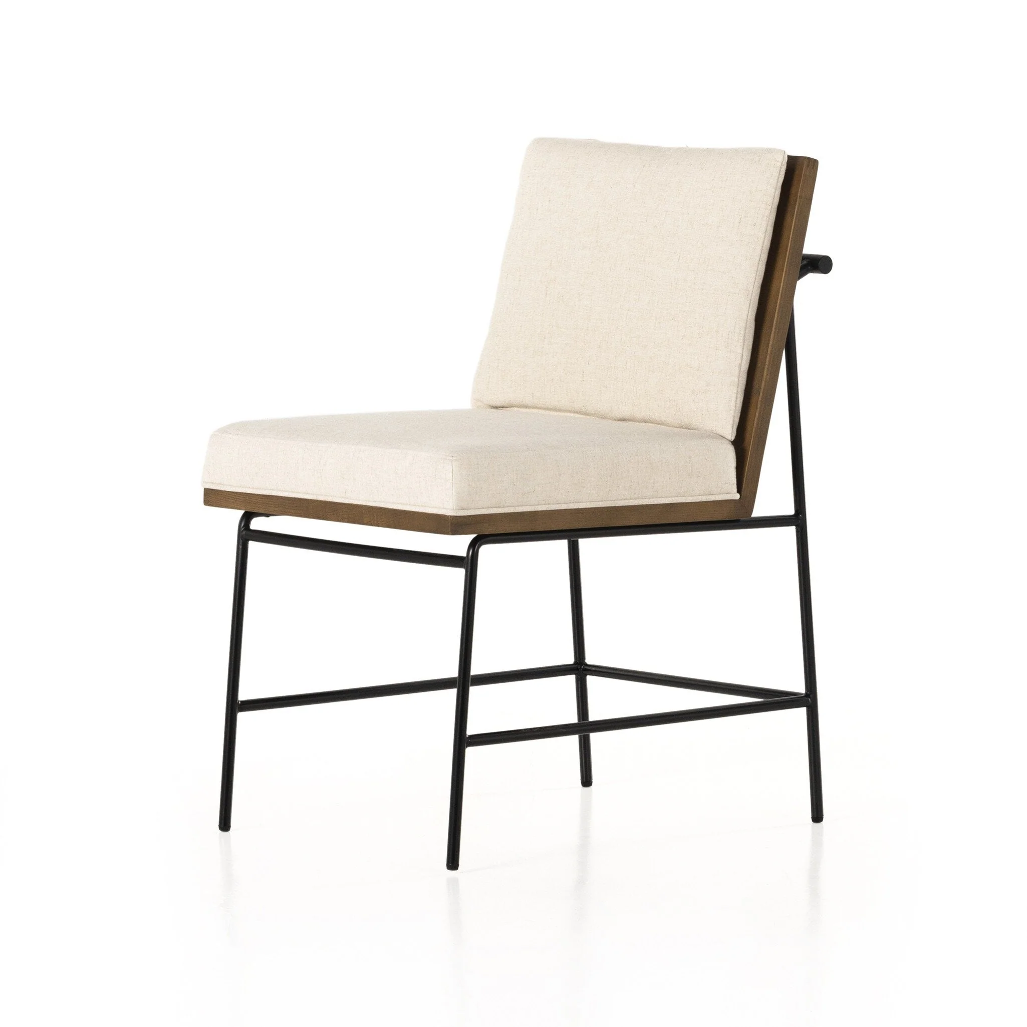 Crete Dining Chair - Savile Flax | Amber Oak - Image 2