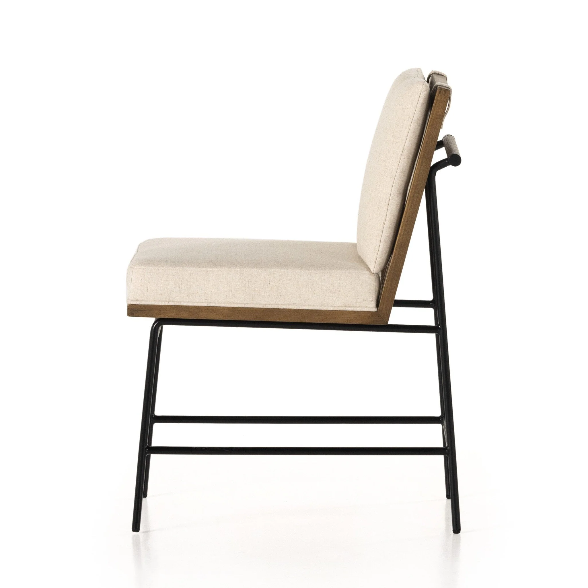 Crete Dining Chair - Savile Flax | Amber Oak - Image 3