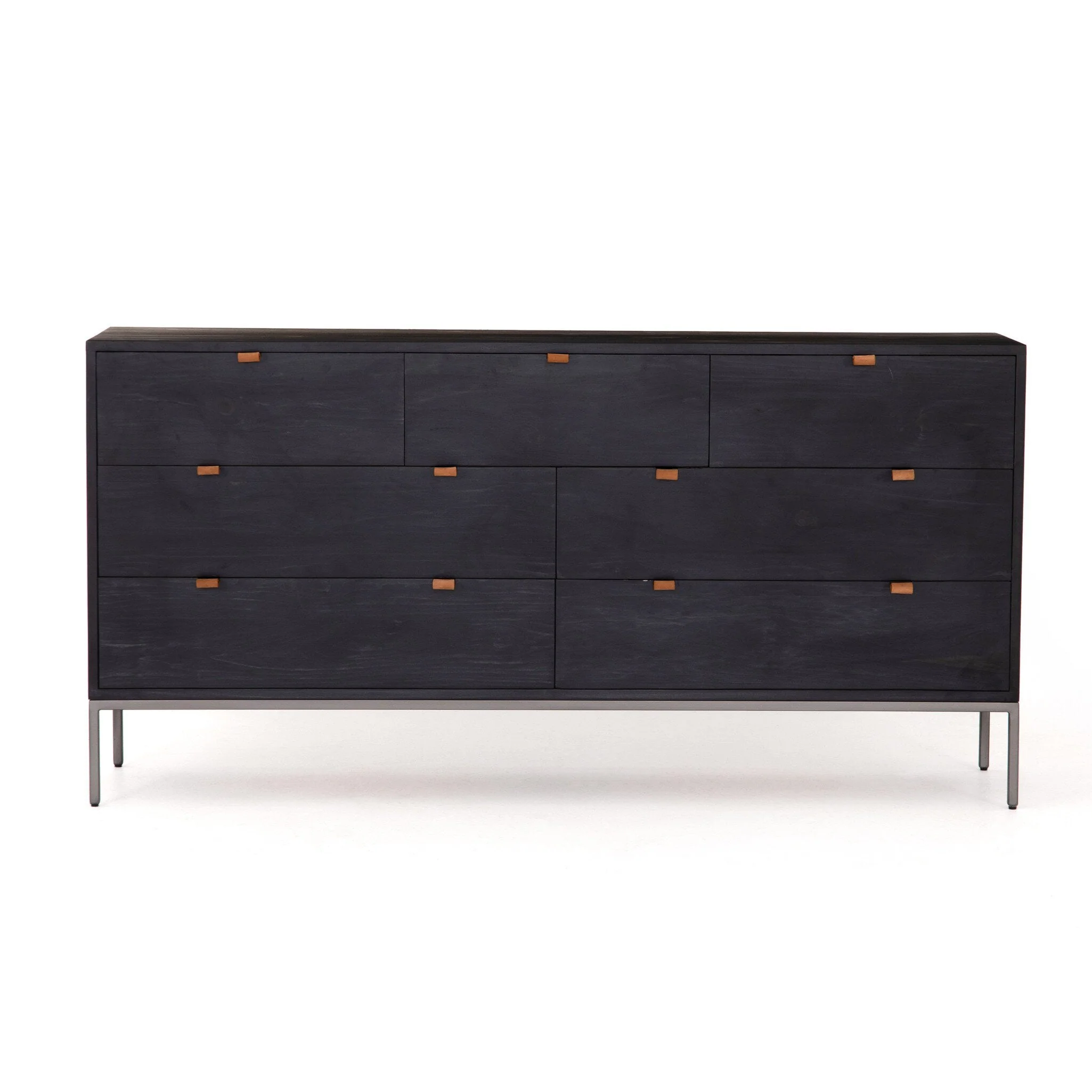 Trey 7 Drawer Dresser – Black Wash Poplar