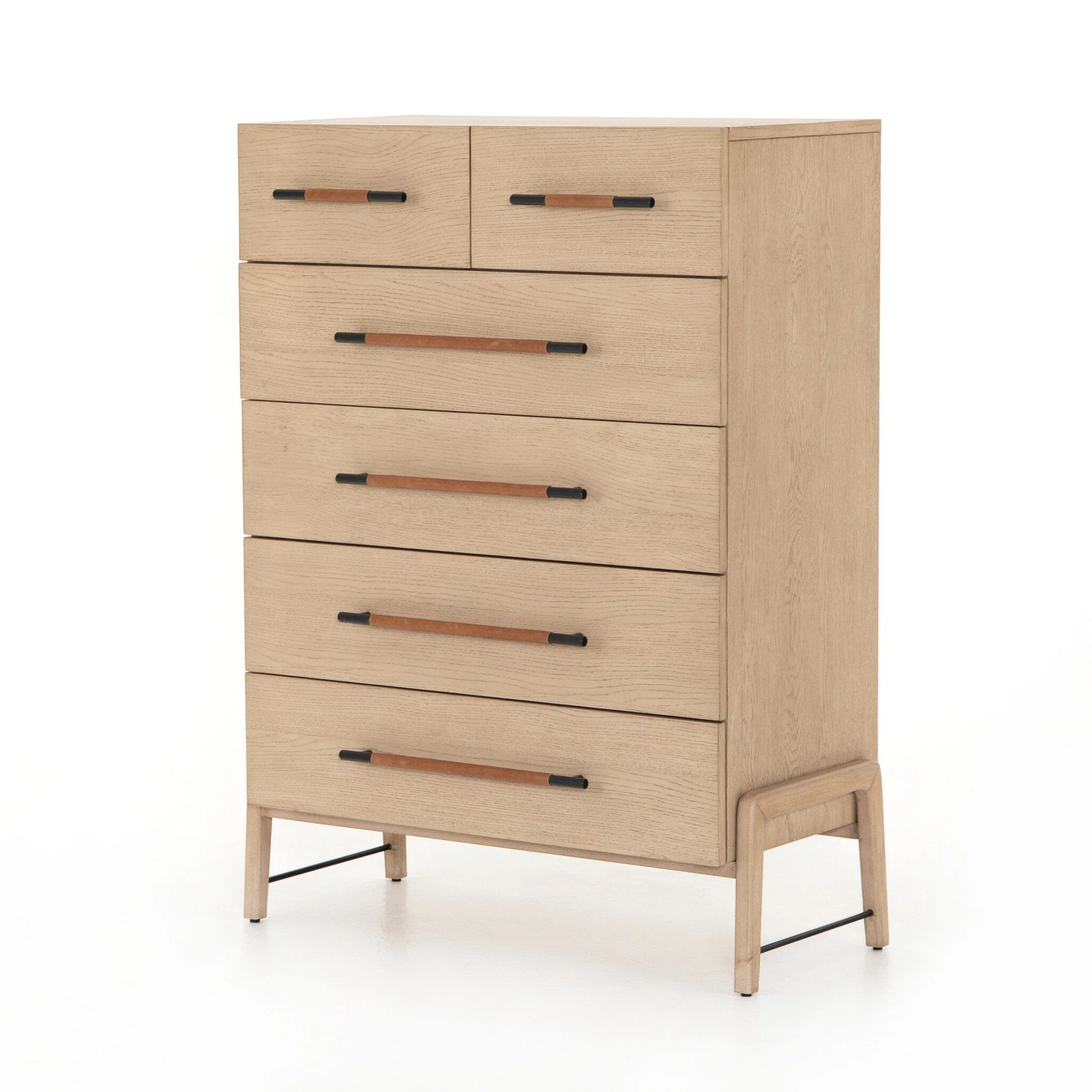 Rosedale 6 Drawer Tall Dresser - Yucca Oak Veneer - Image 2