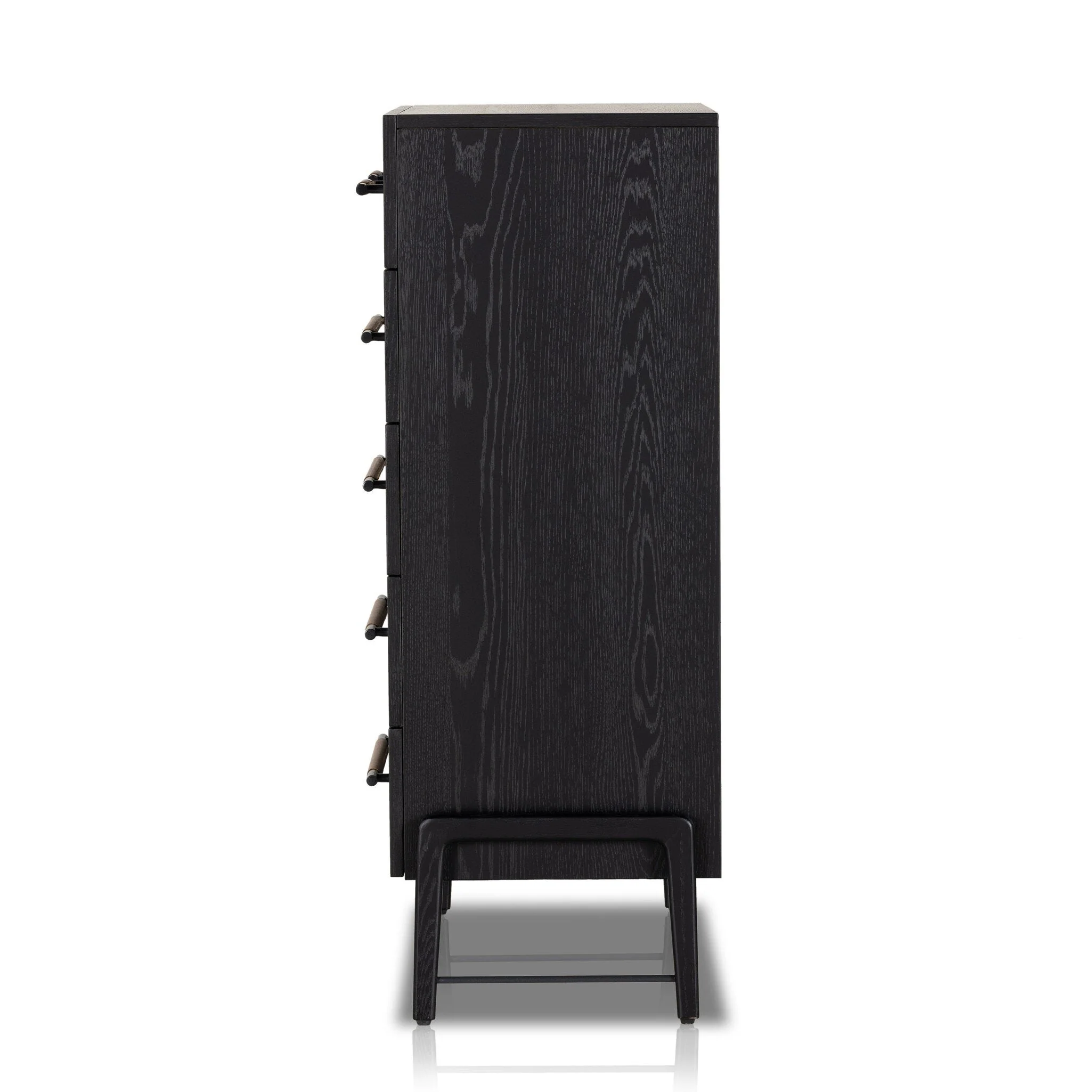 Rosedale 6 Drawer Tall Dresser - Ebony Oak Veneer - Image 3