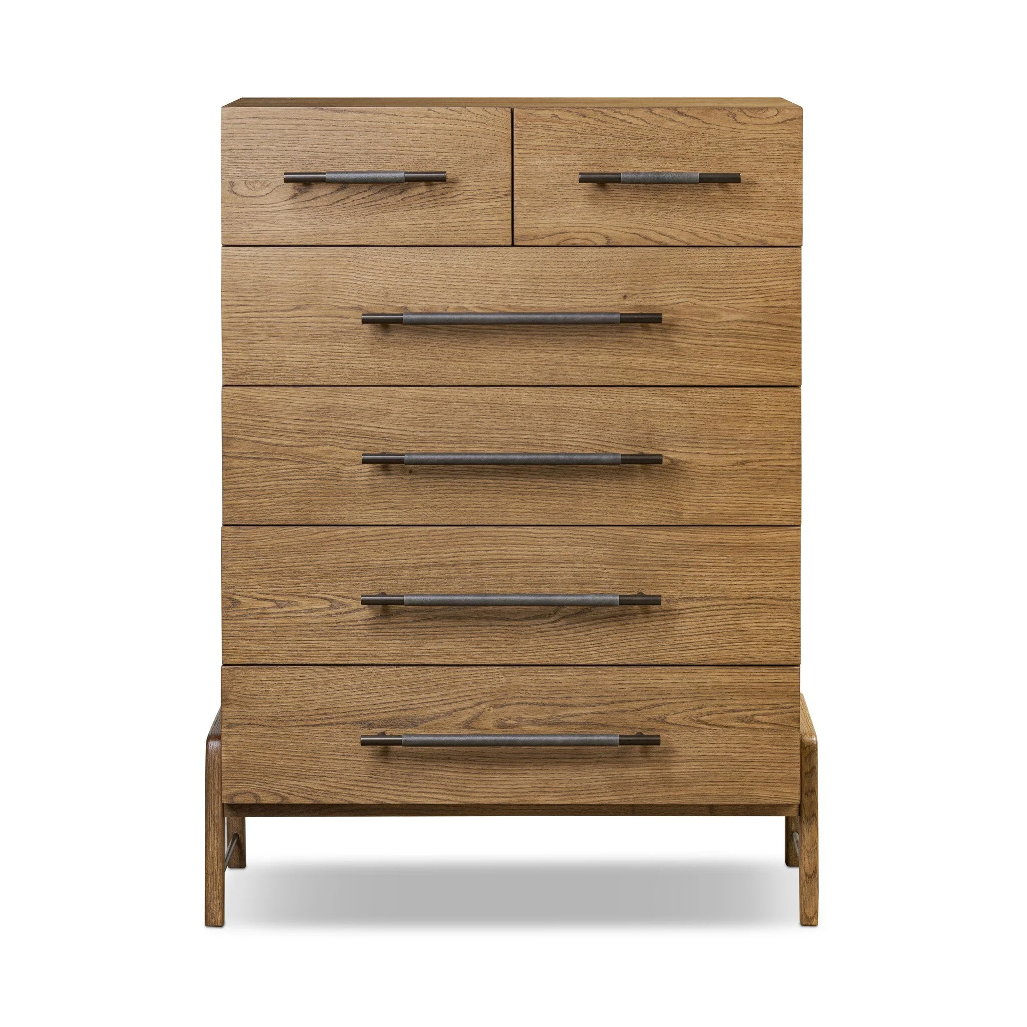 Rosedale 6 Drawer Tall Dresser - Amber Oak Veneer - Image 1