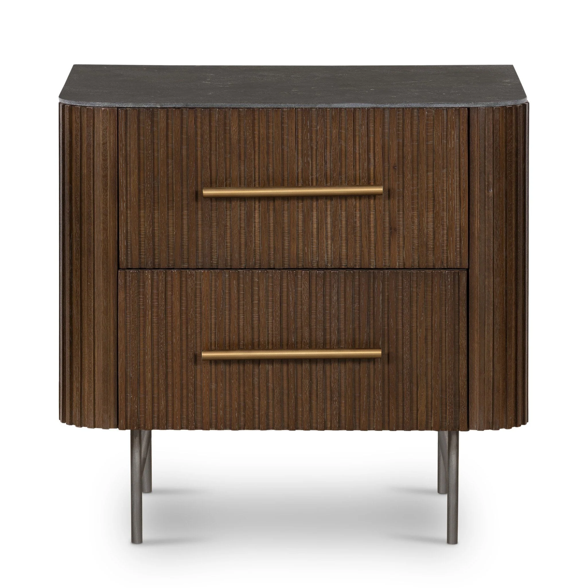 Fletcher Nightstand - Terra Brown Oak Veneer - Image 1