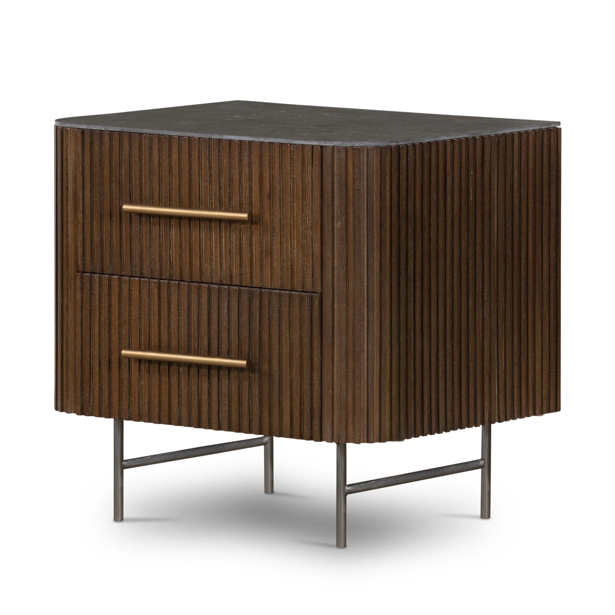 Fletcher Nightstand - Terra Brown Oak Veneer - Image 2
