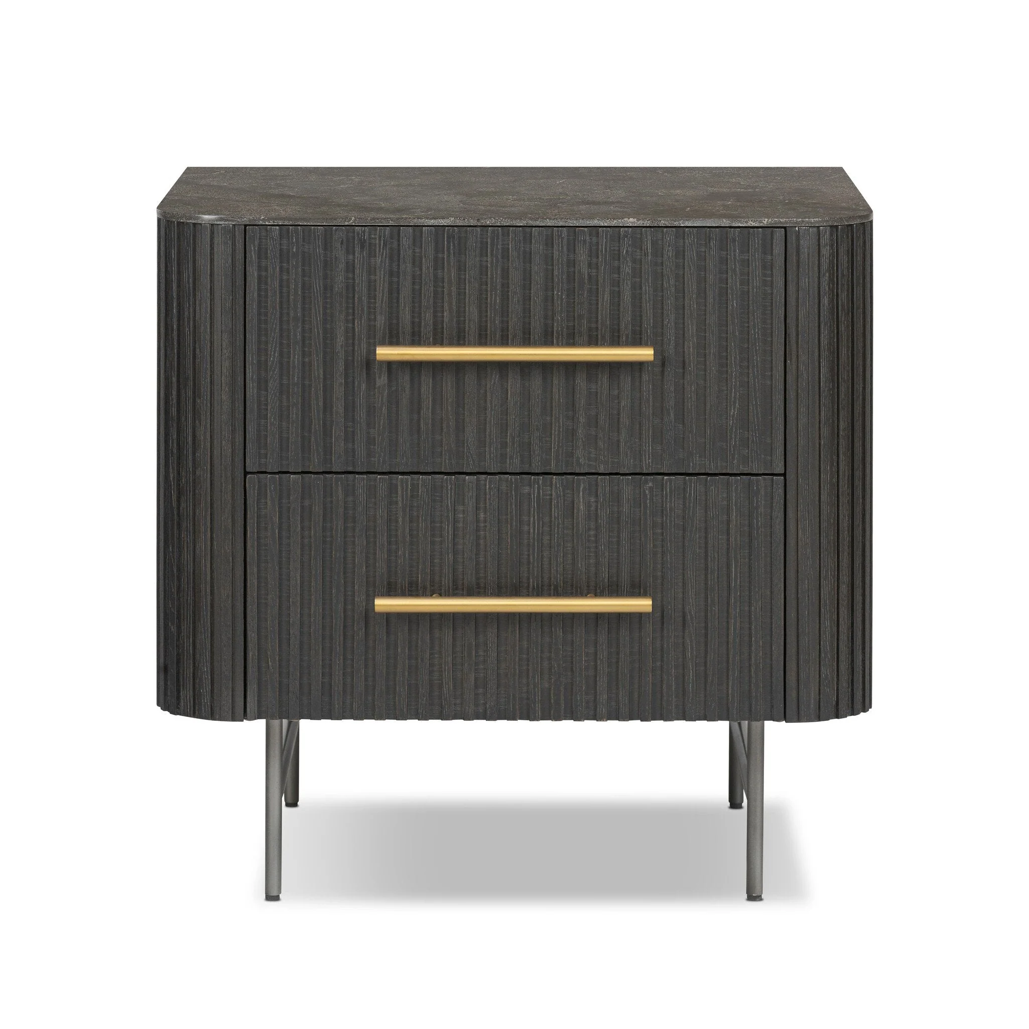 Fletcher Nightstand - Distressed Black - Image 1