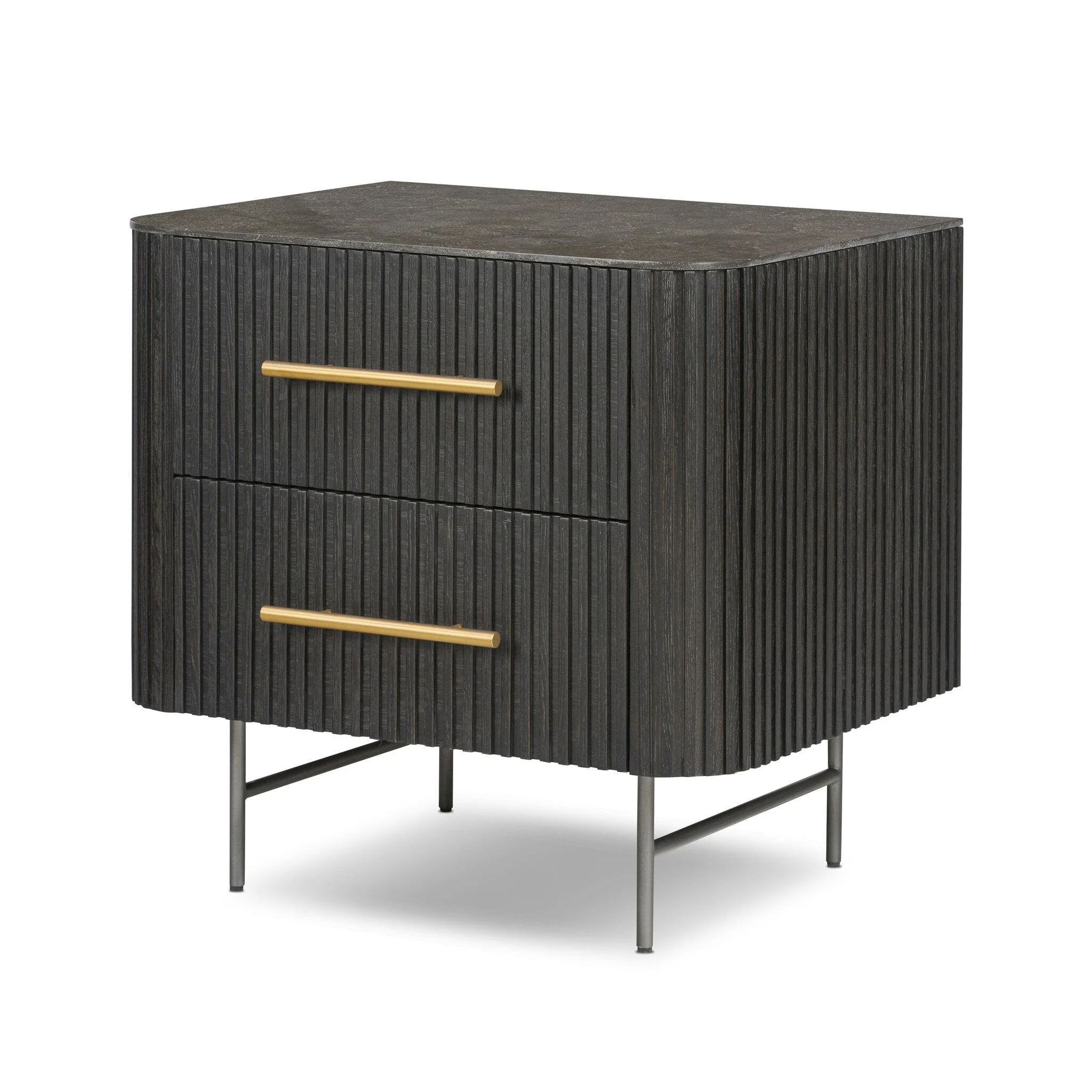 Fletcher Nightstand - Distressed Black - Image 2