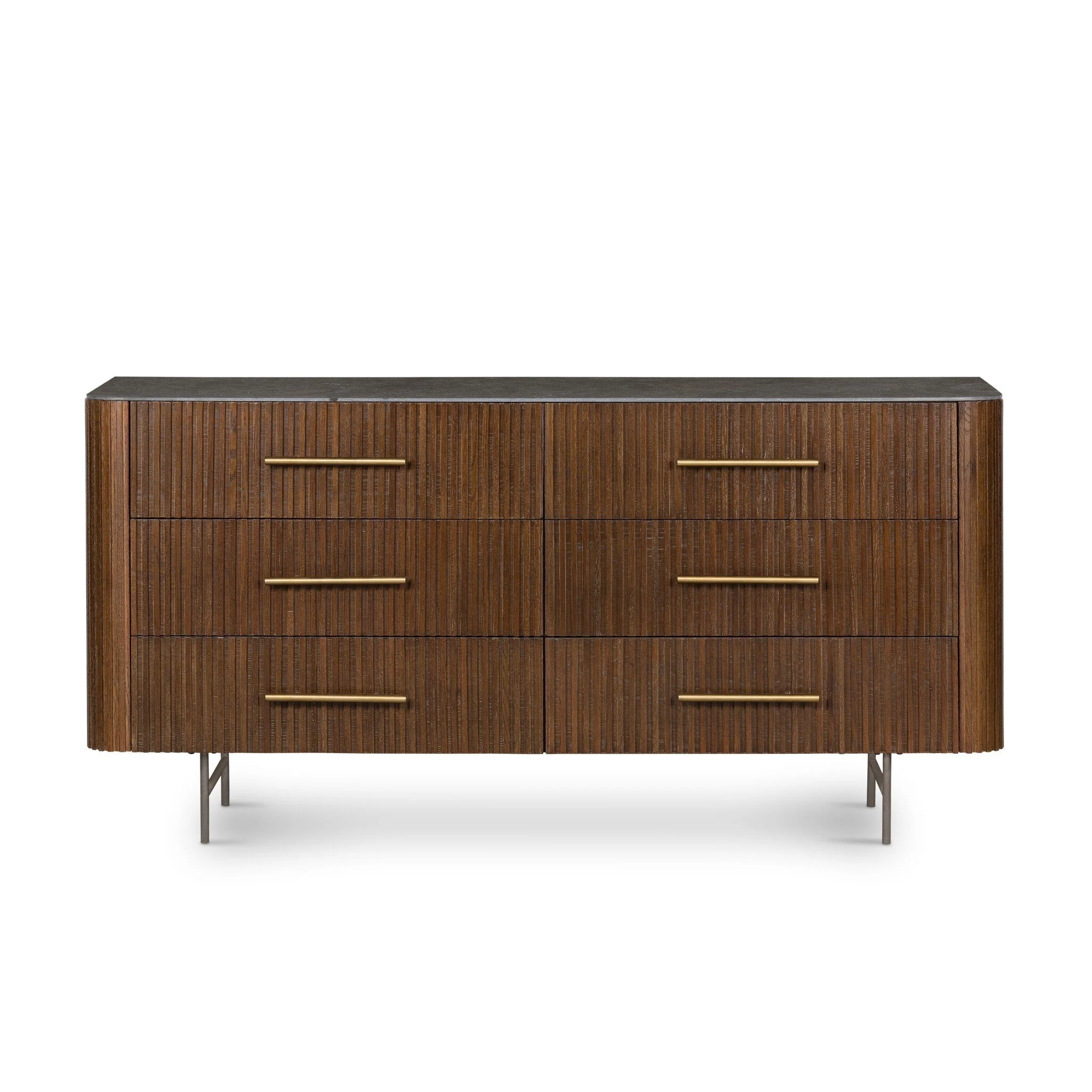 Fletcher 6 Drawer Dresser – Terra Brown Oak Veneer