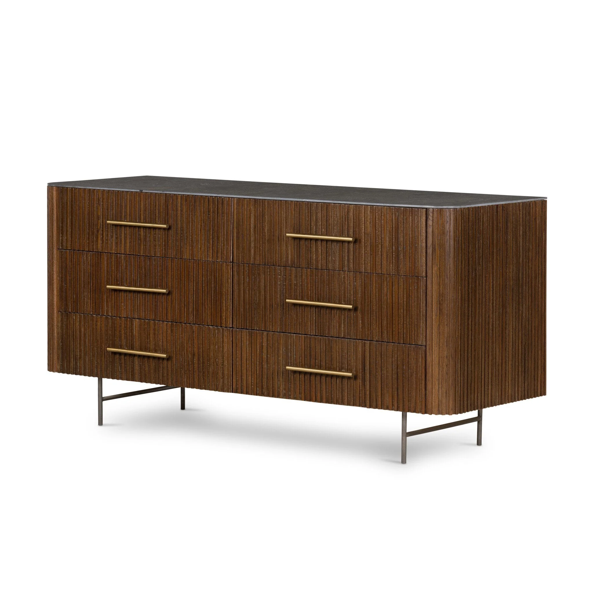 Fletcher 6 Drawer Dresser - Terra Brown Oak Veneer - Image 2