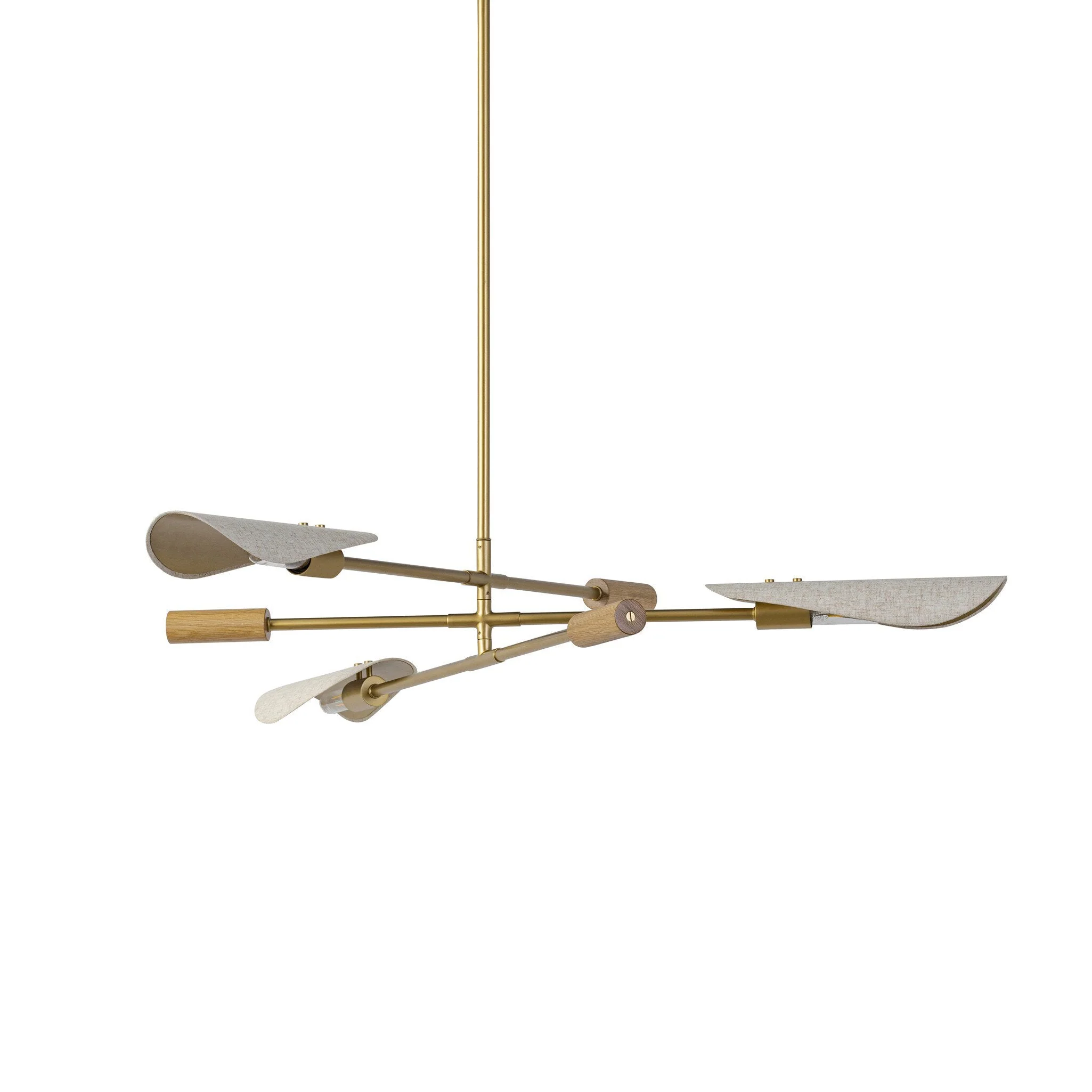 Astrid Chandelier - Antique Brass | Flax Linen - Image 1
