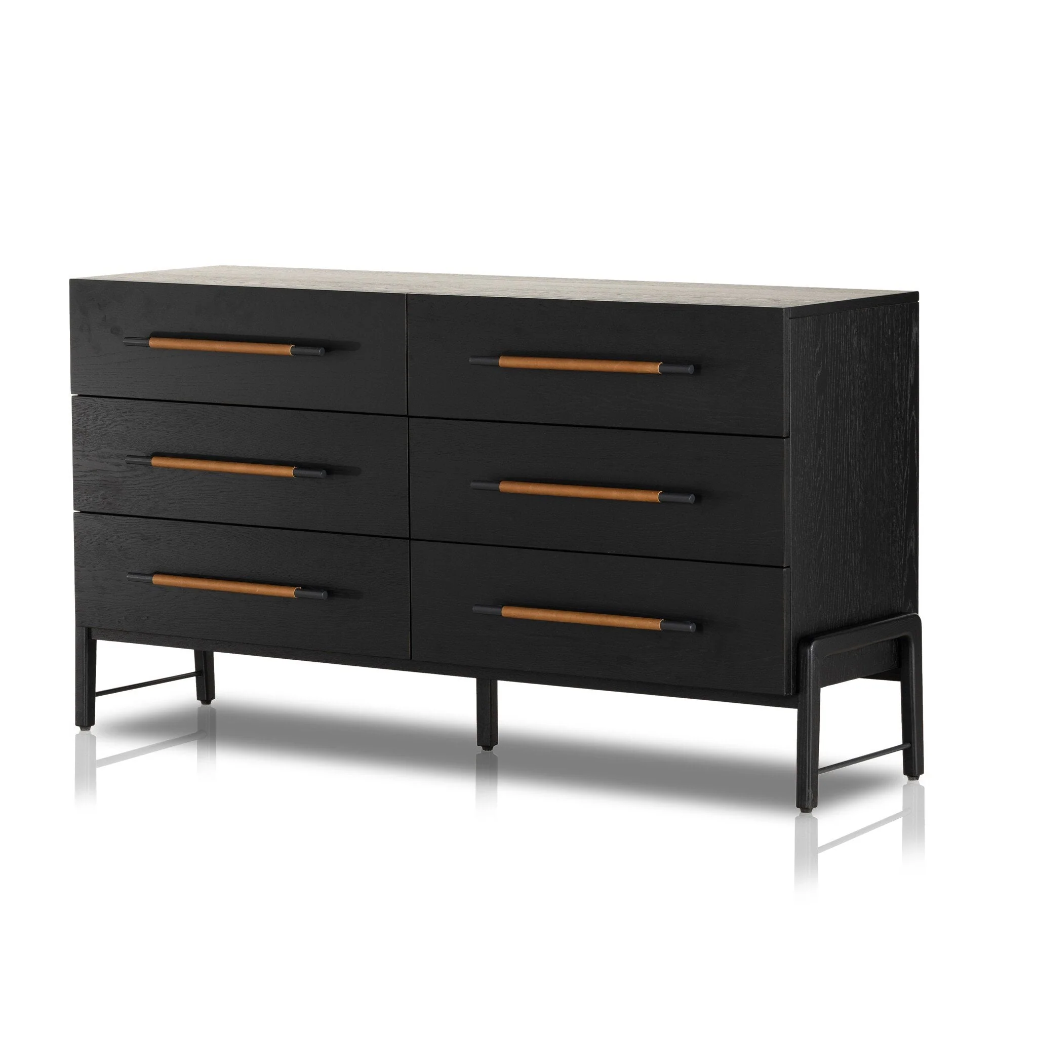 Rosedale 6 Drawer Dresser - Ebony Oak Veneer - Image 2