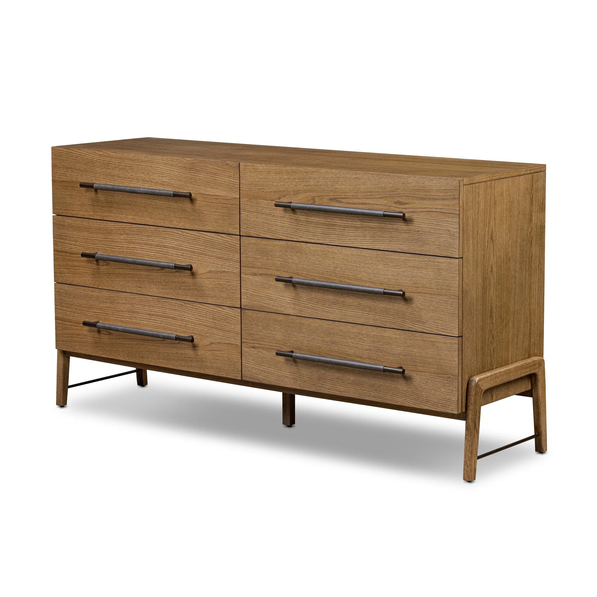 Rosedale 6 Drawer Dresser - Amber Oak Veneer - Image 2
