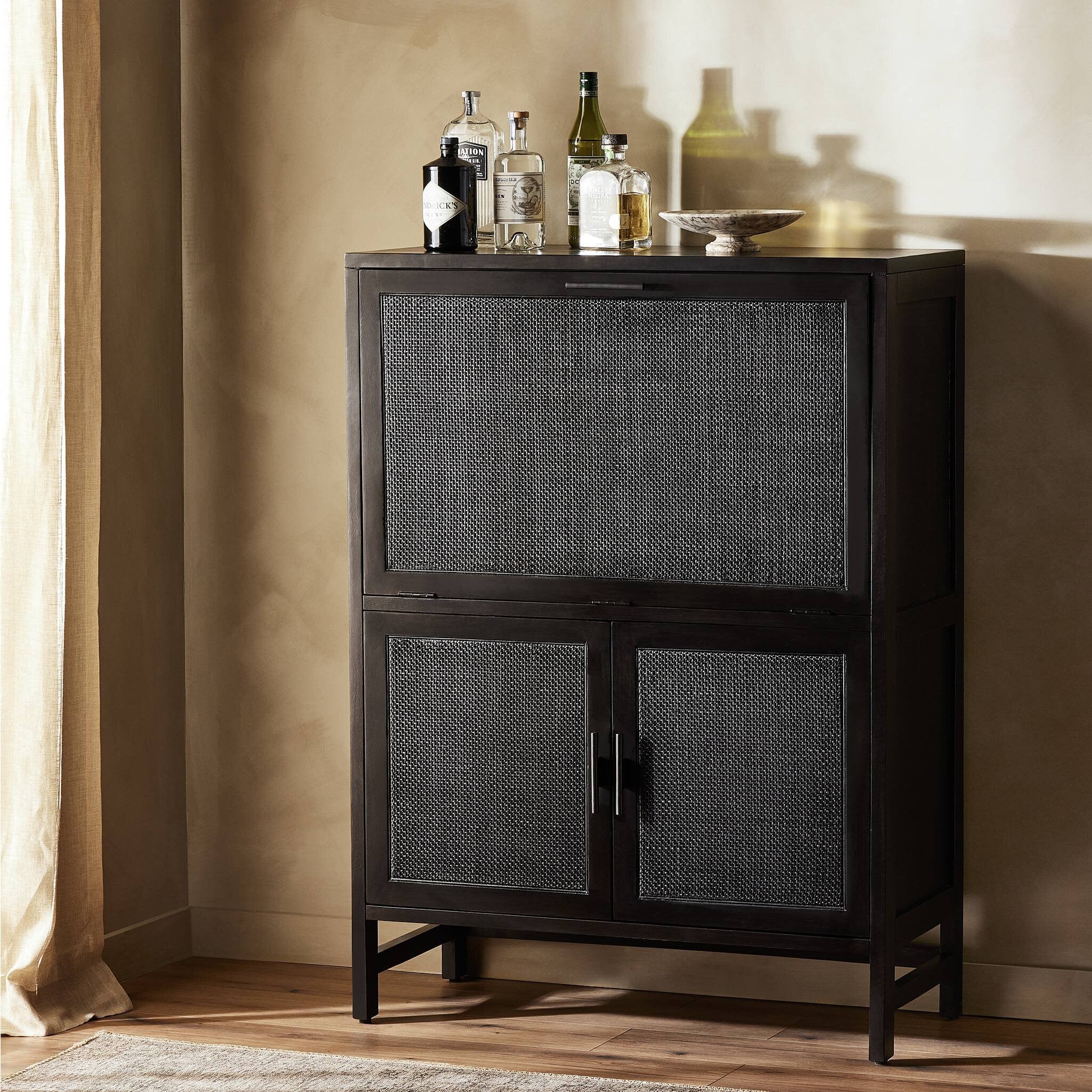 Caprice Bar Cabinet - Black Wash Mango - Image 3