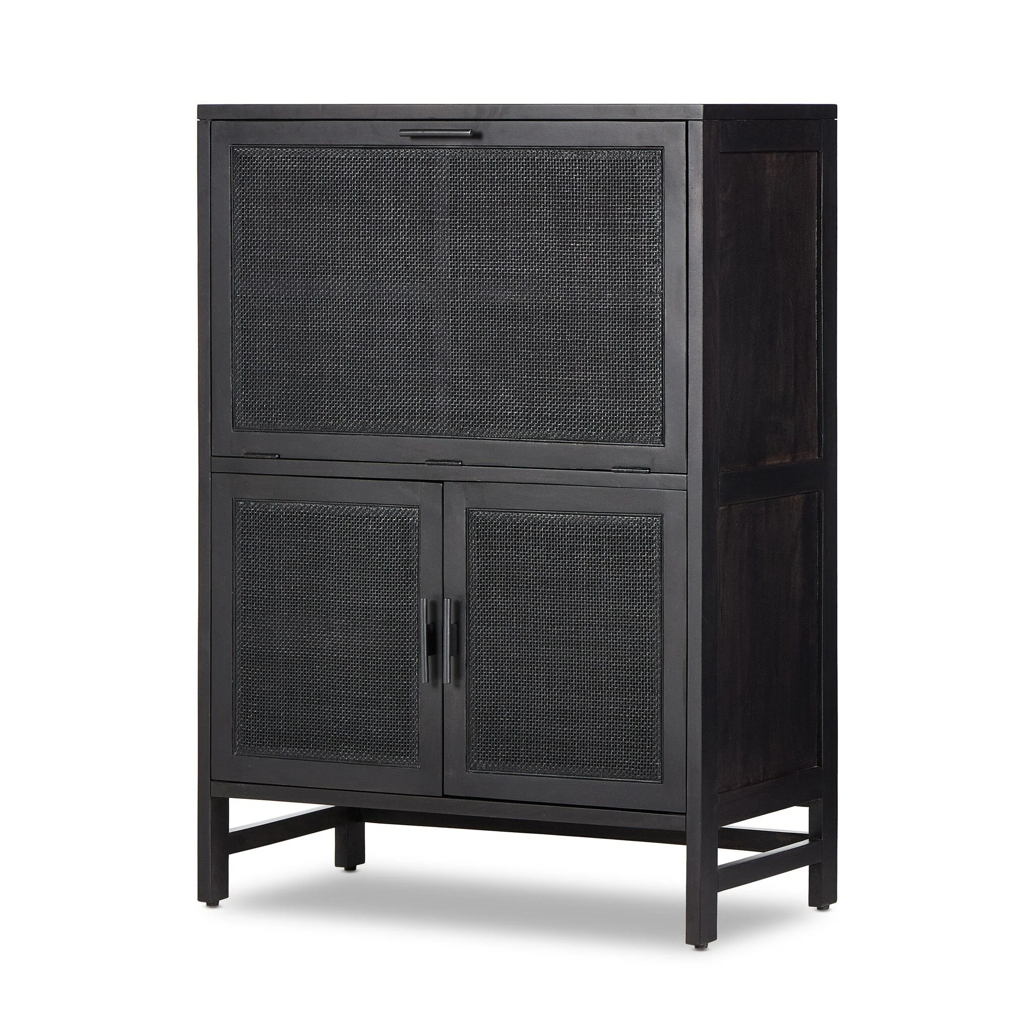 Caprice Bar Cabinet – Black Wash Mango