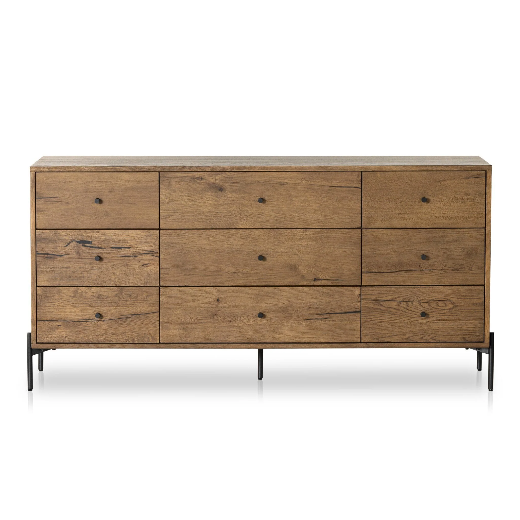 Eaton 9 Drawer Dresser - Amber Oak Resin - Image 1
