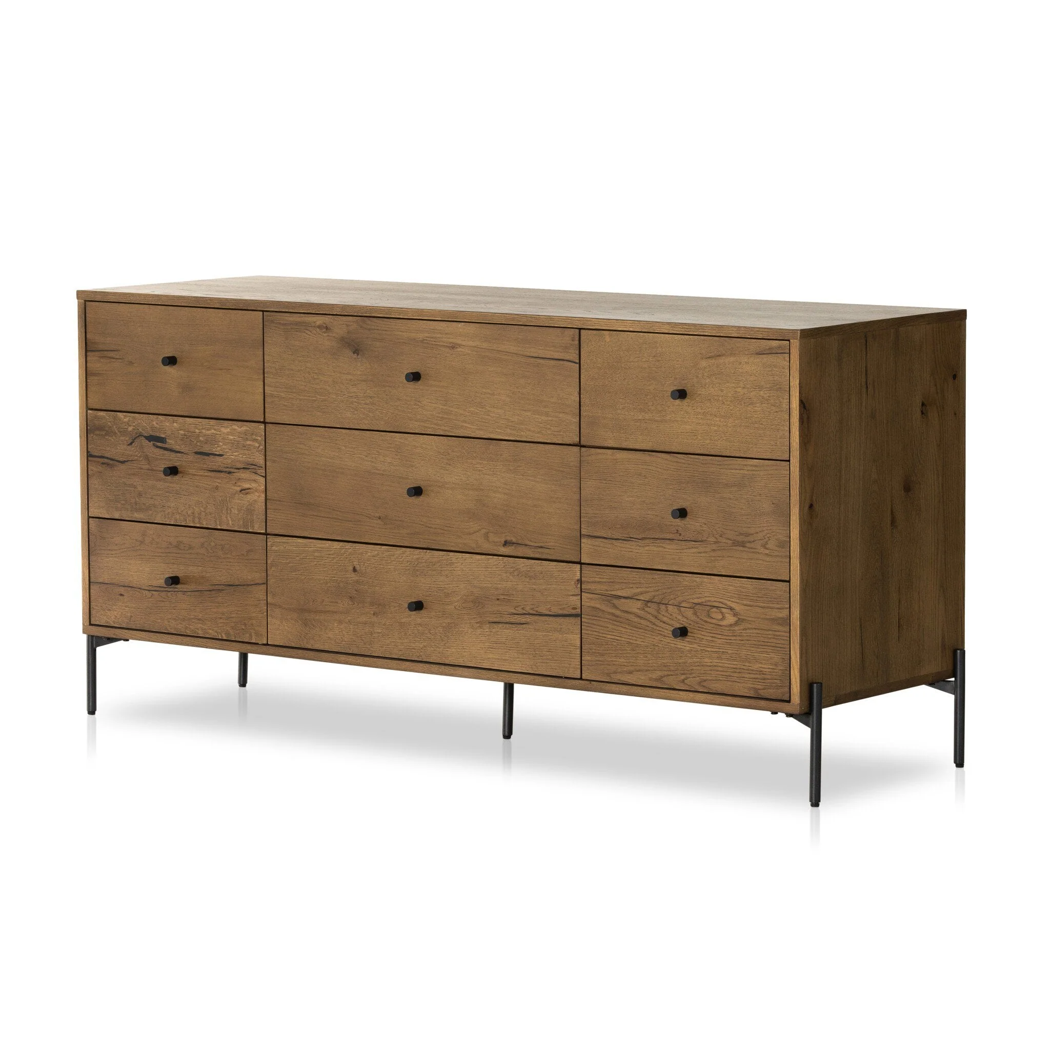 Eaton 9 Drawer Dresser - Amber Oak Resin - Image 2