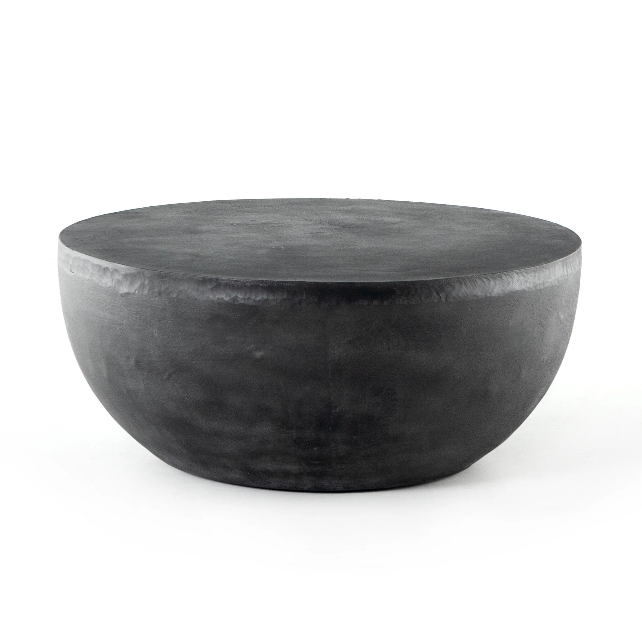 Basil Outdoor Round Coffee Table - Aged Grey - Image 2
