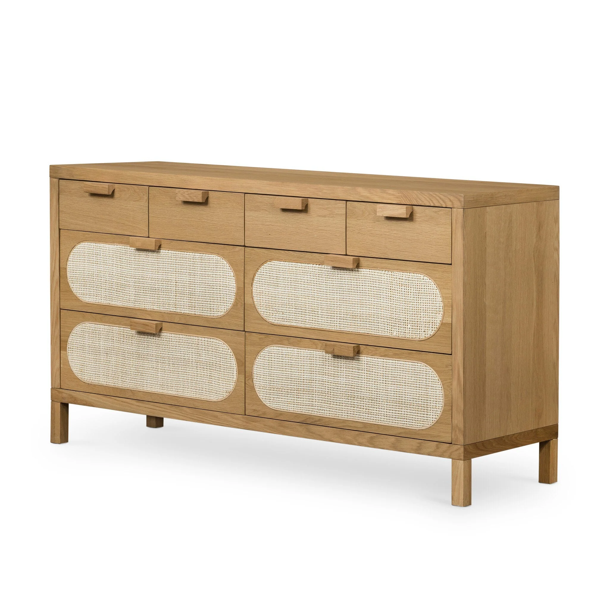 Allegra 8 Drawer Dresser - Light Natural Cane - Image 2