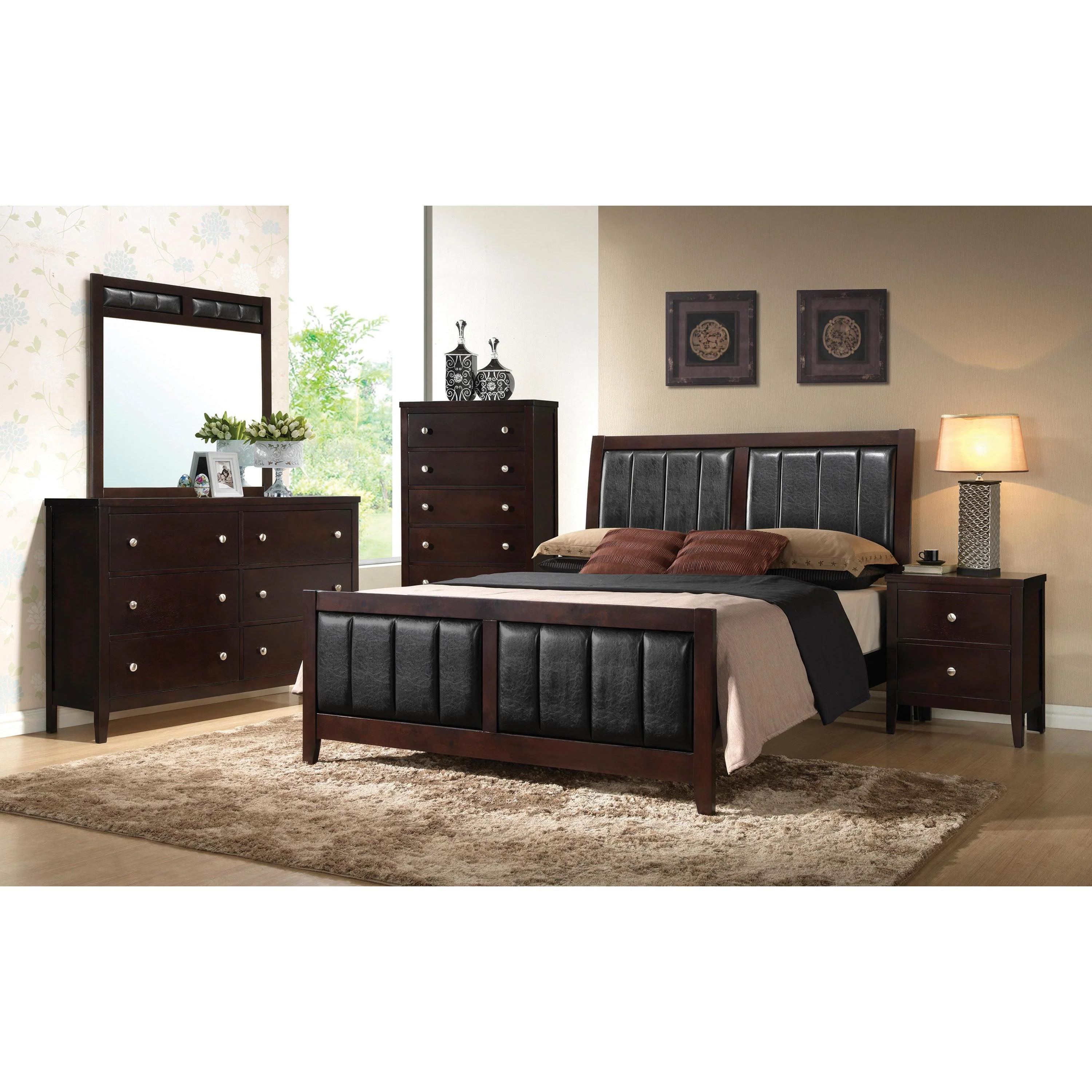Coaster Furniture Carlton 202091Q 6 pc Queen Upholstered Bedroom Set - Image 1