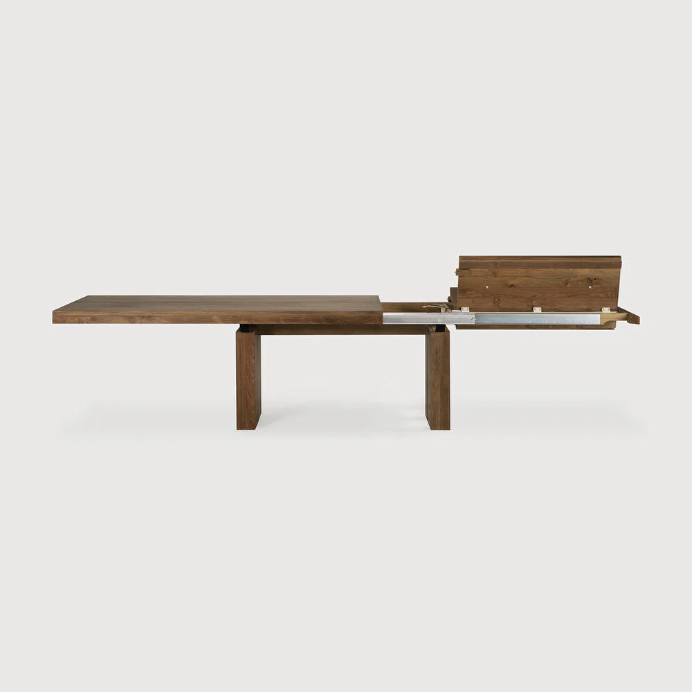 Double Extendable Dining Table | Teak | Rectangular - Image 2