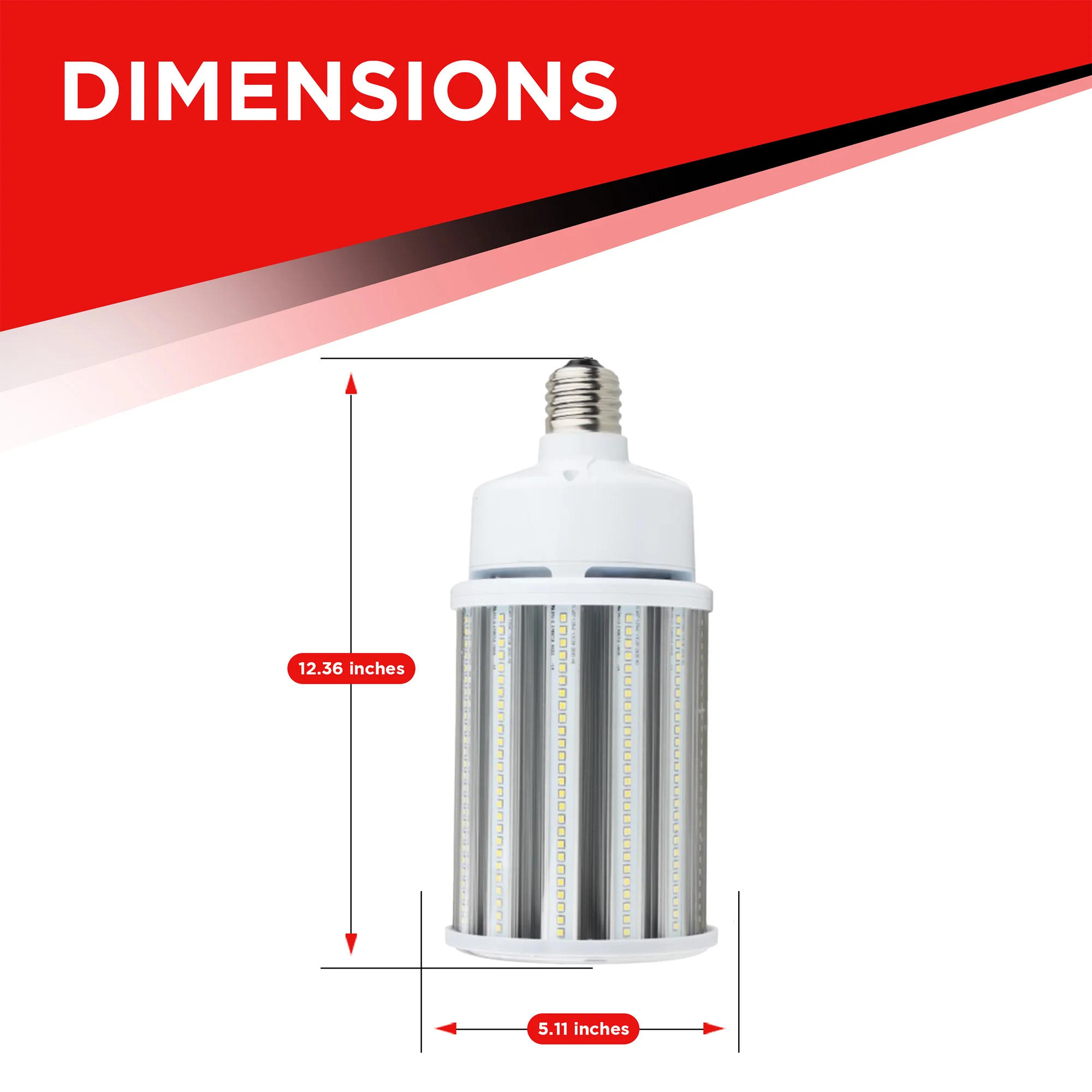 120W LED Corn Bulb - E39 - 18600 Lumens - 6500K - IP65 Rated #168 - Image 2