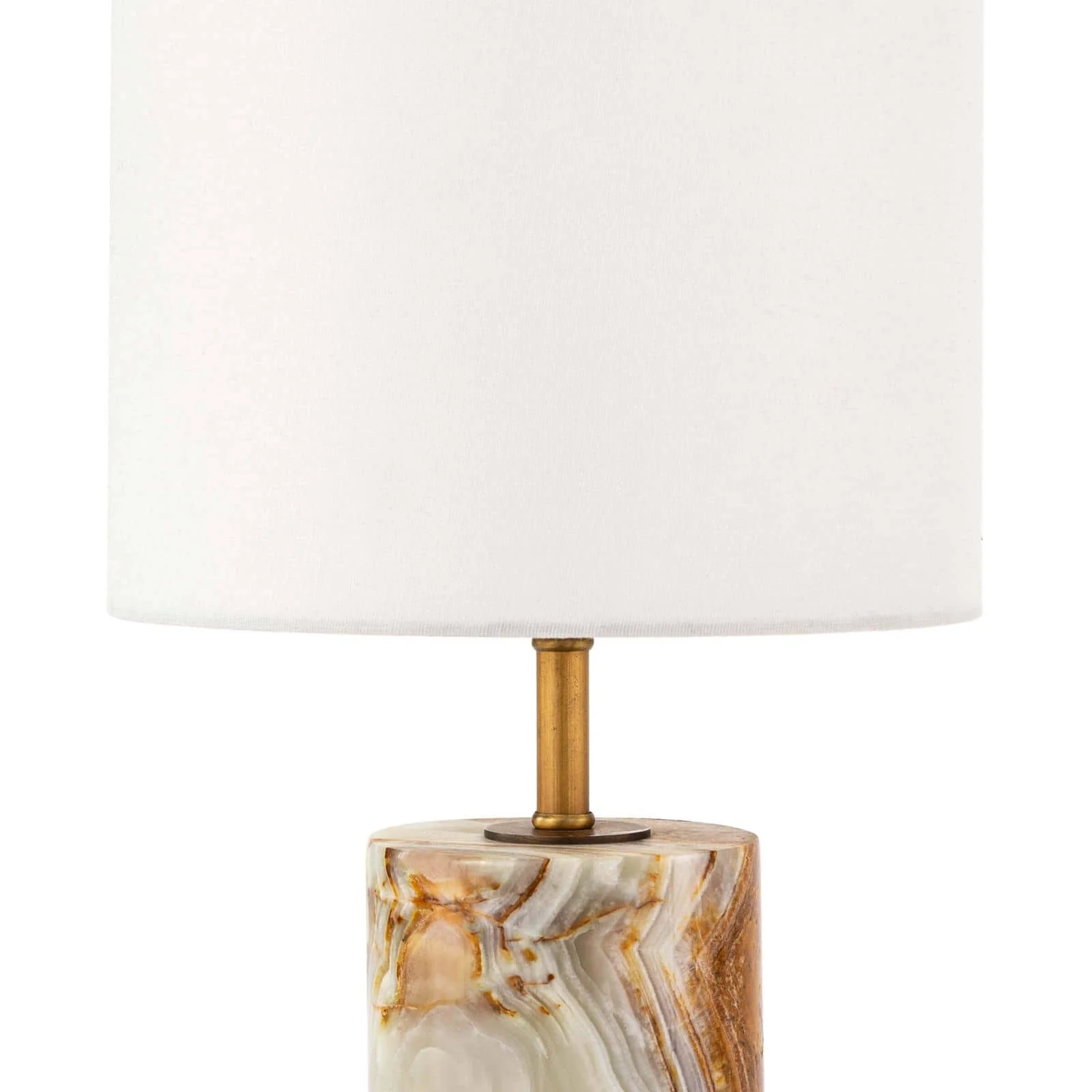 Jade and Brass Mini Cylinder Lamp - Image 3