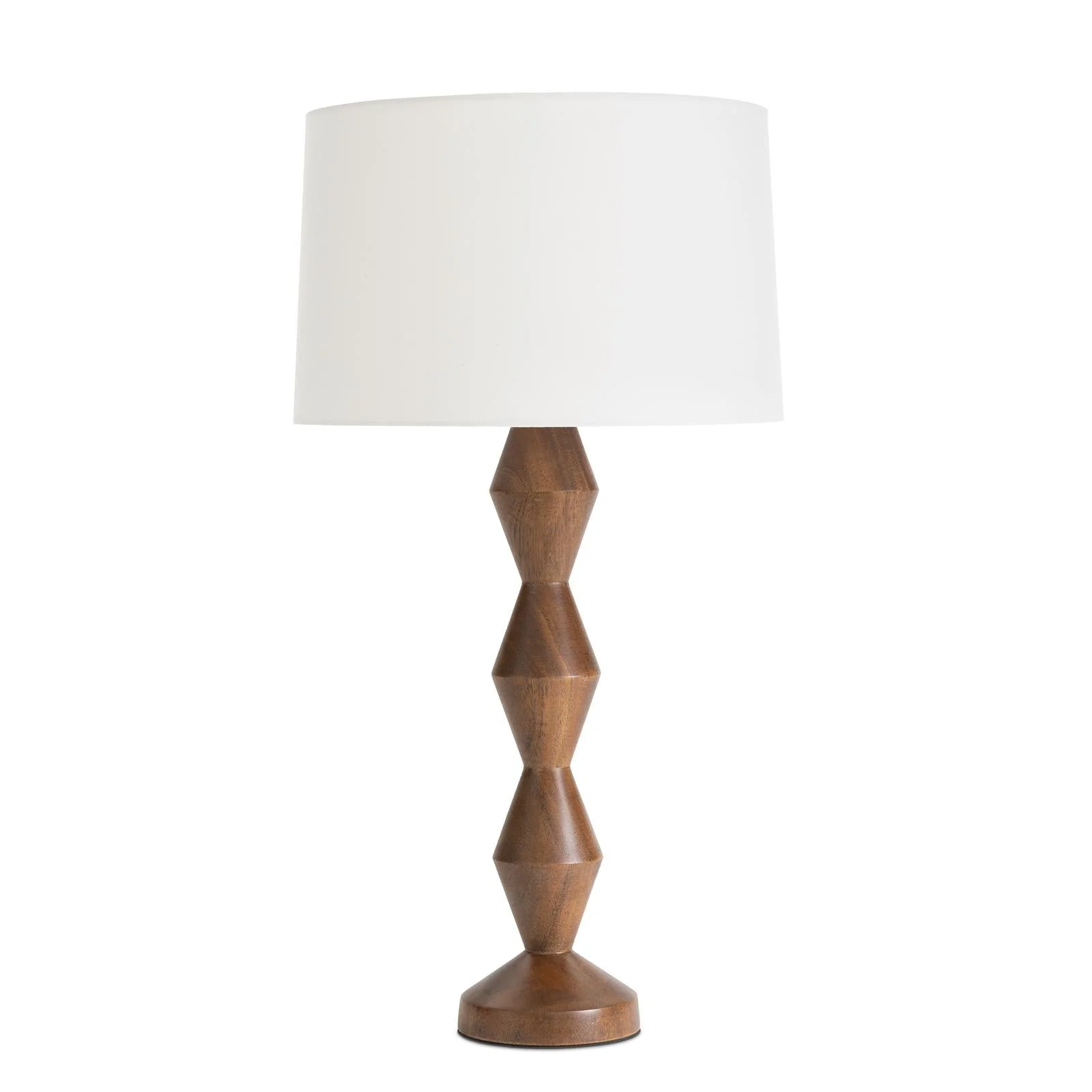 Crew Walnut Buffet Lamp | Natural Linen Shade