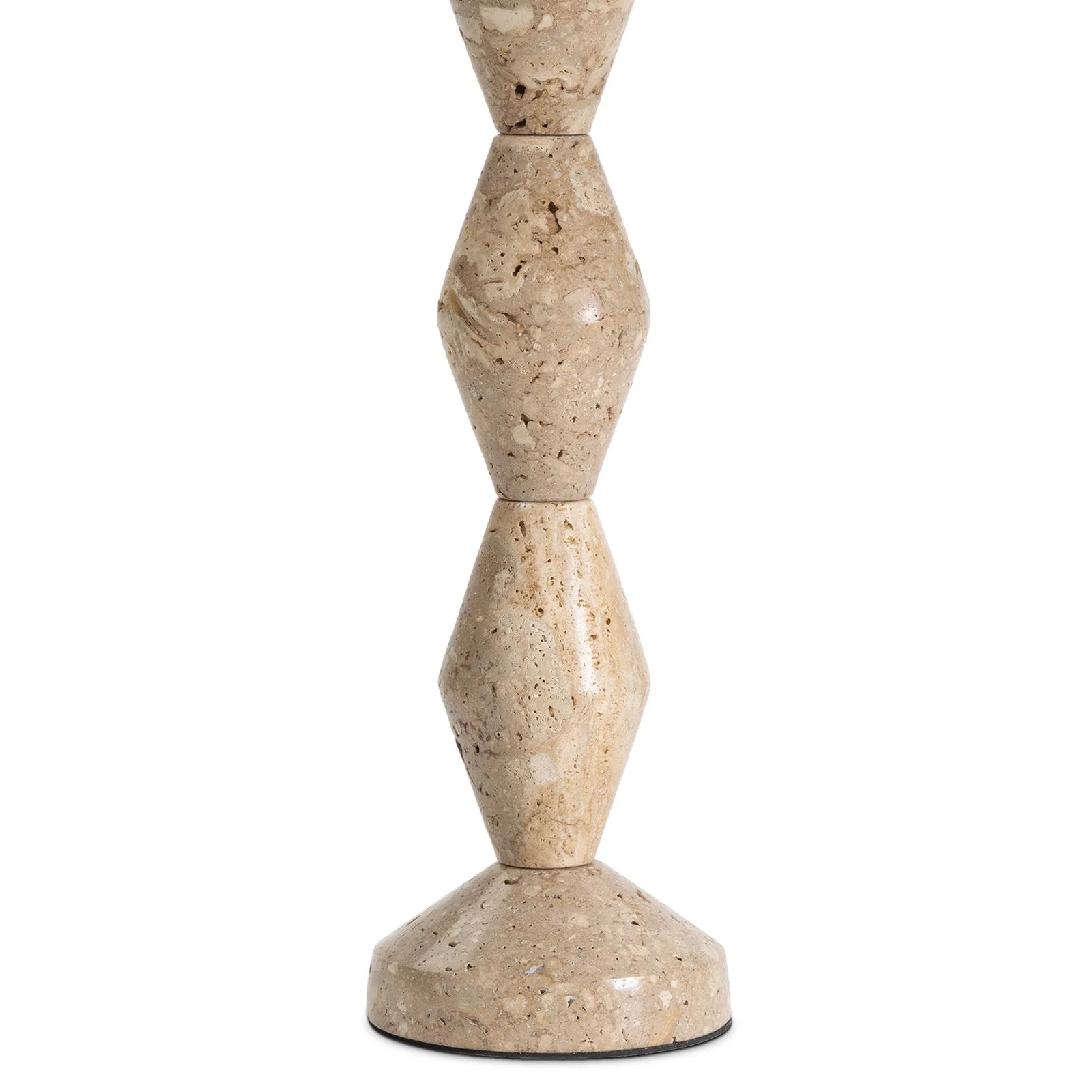 Crew Travertine Buffet Lamp | Natural Linen Shade - Image 3