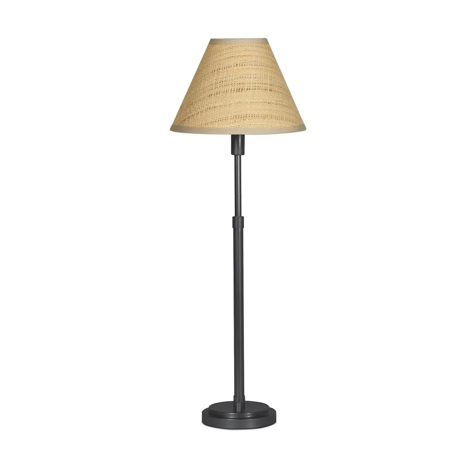 Polly Buffet Lamp | Blackened Brass | Rattan Shade