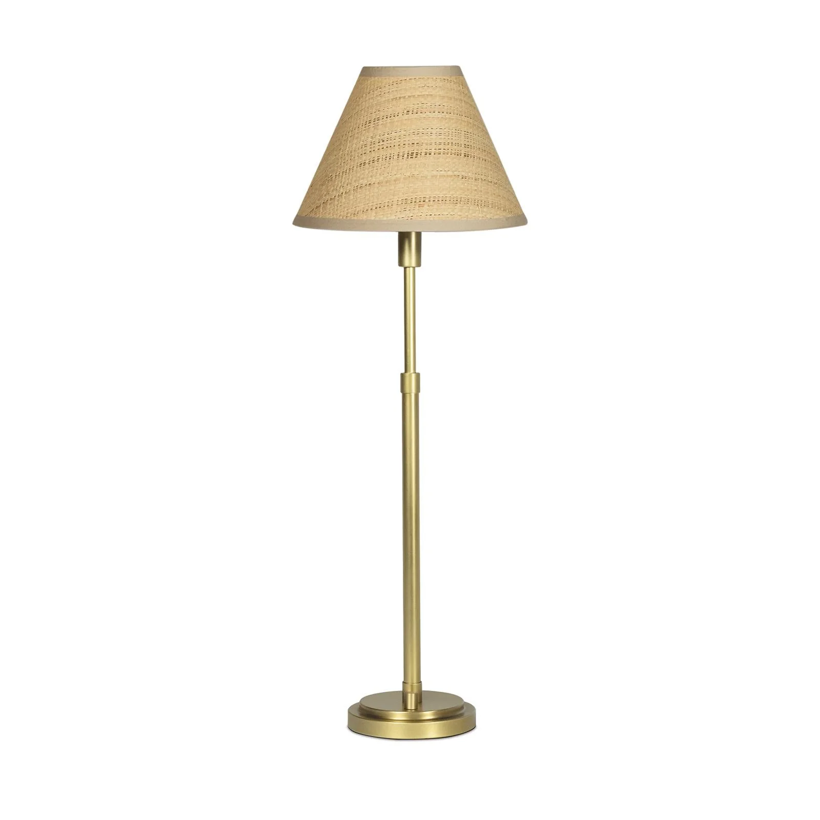 Polly Buffet Lamp | Natural Brass | Rattan Shade