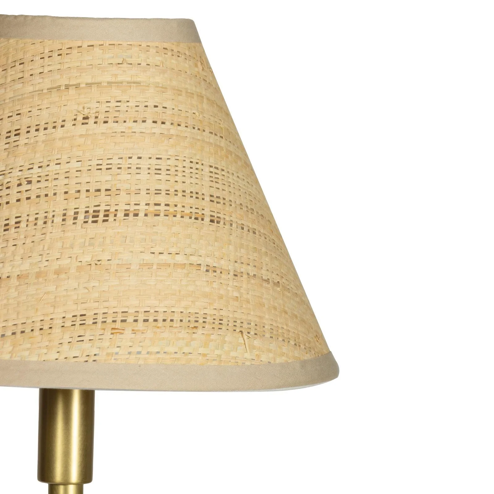 Polly Buffet Lamp | Natural Brass | Rattan Shade - Image 2