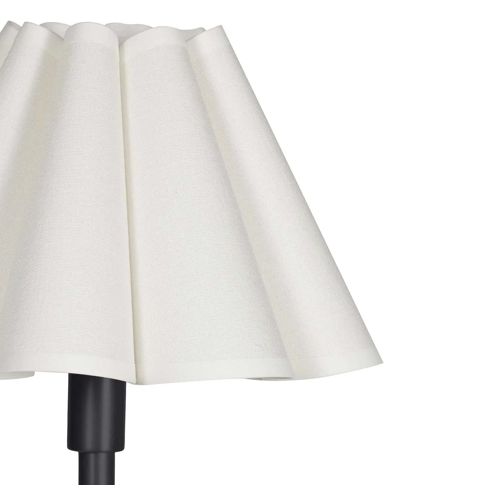 Polly Floor Lamp | Blackened Brass | White Scalloped Shade - Image 2