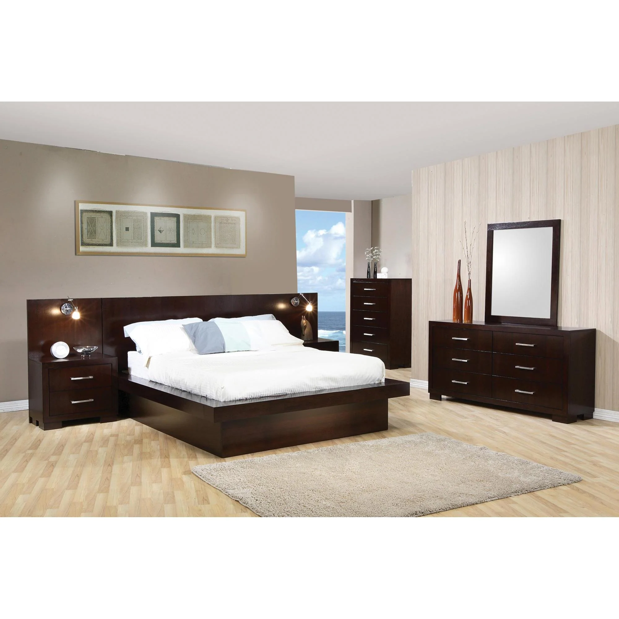Coaster Furniture Jessica 200711KE 7 pc King Platform Bedroom Set - Image 1