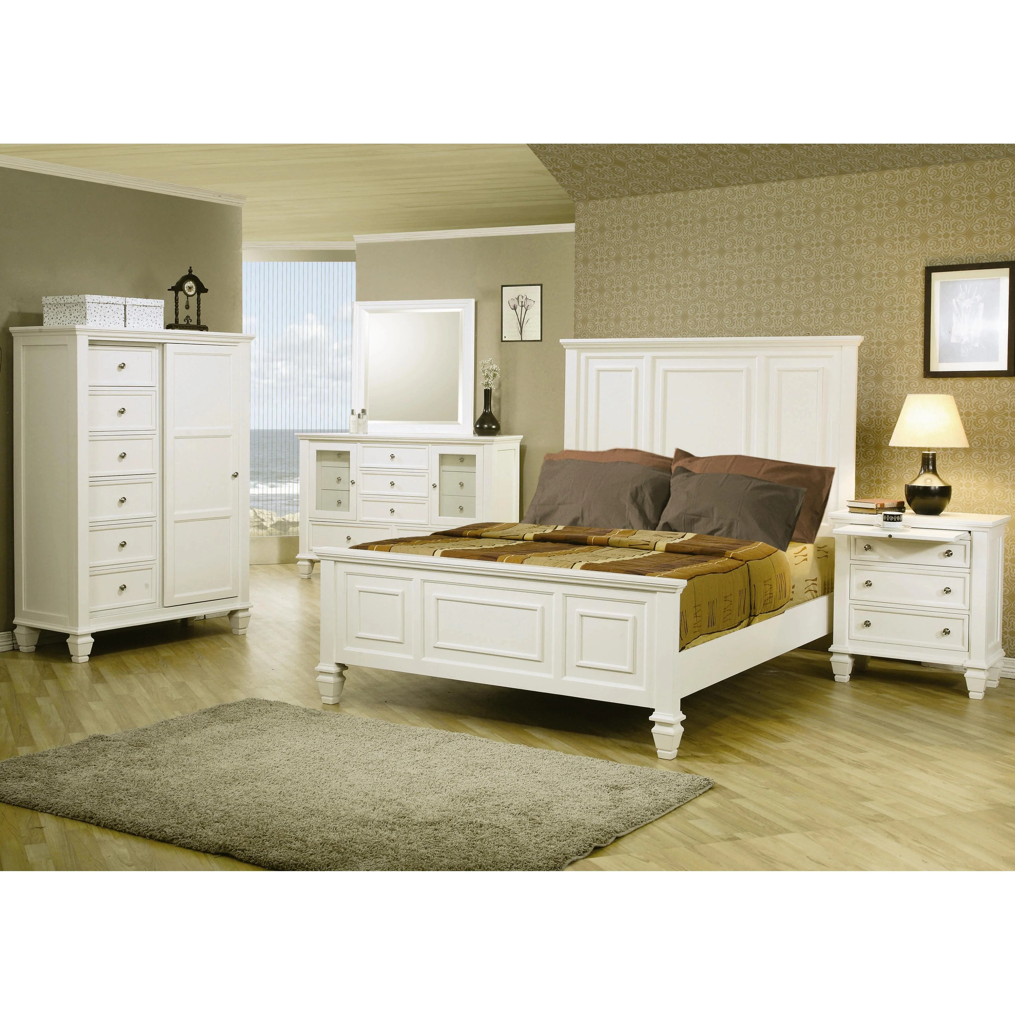 Coaster Furniture Sandy Beach 201301Q 7 pc Queen Panel Bedroom Set - Image 1