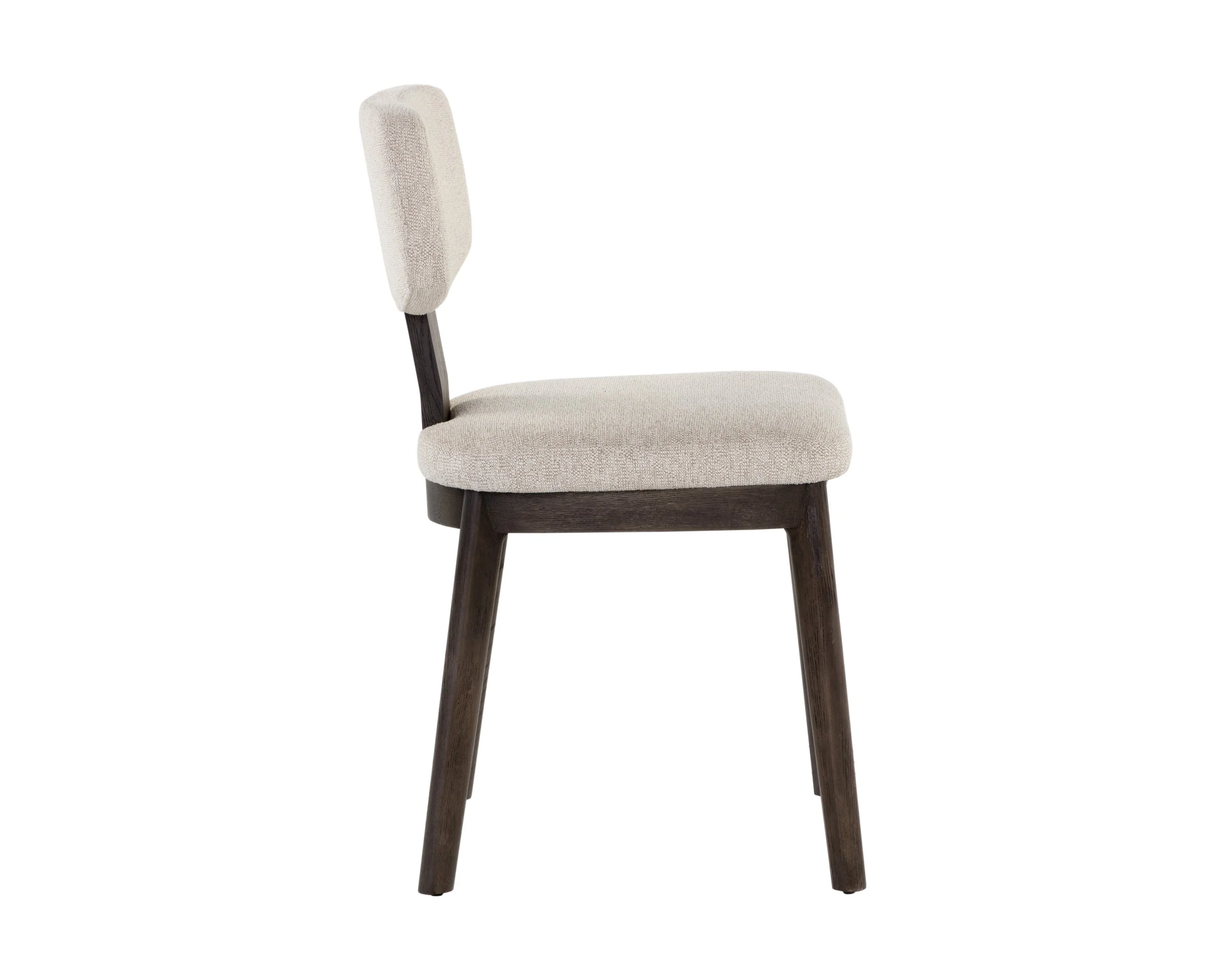 Rickett Dining Chair - Dark Brown - Dove Cream - Image 3