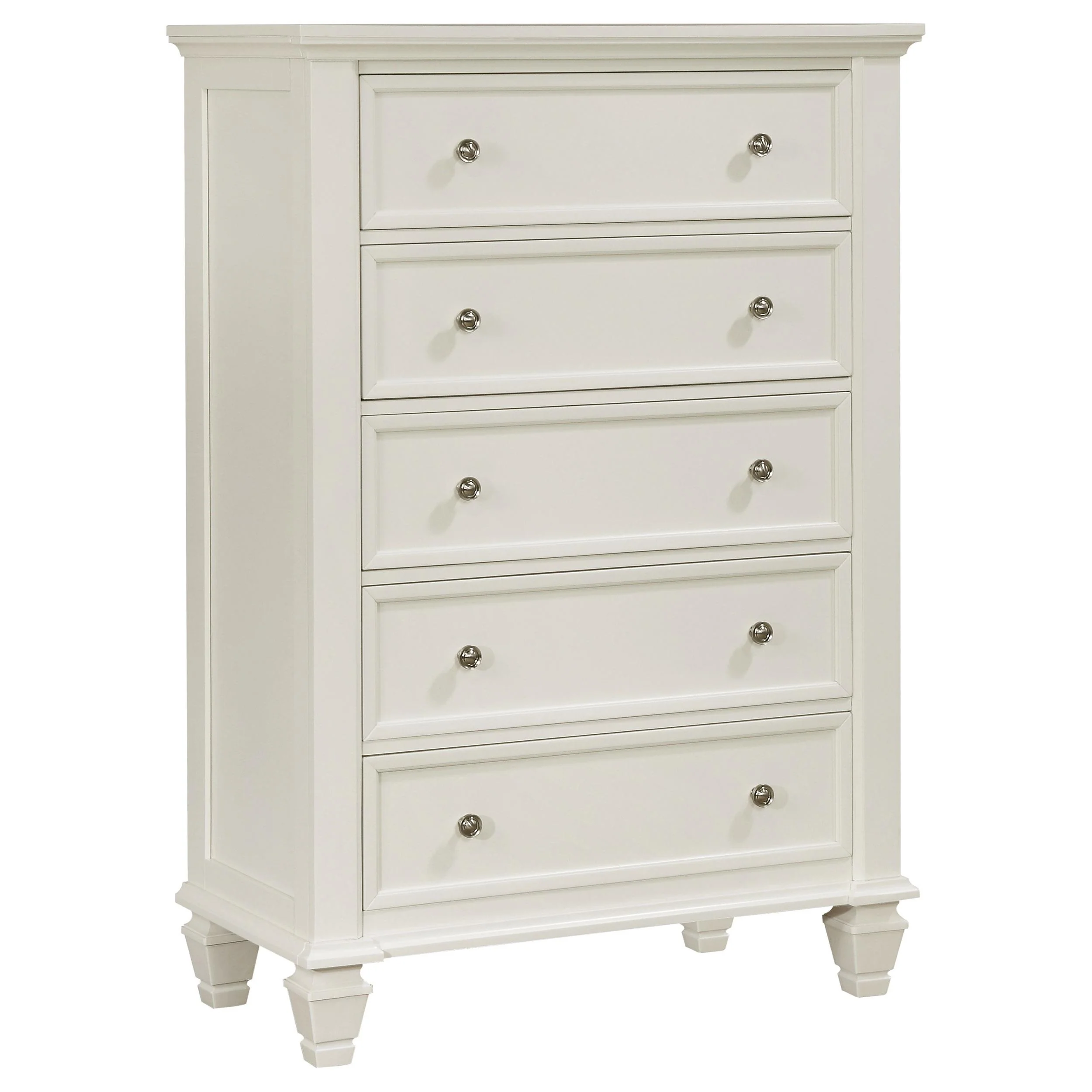 Coaster Furniture Sandy Beach 201305 5-Drawer Bedroom Chest - Cream White - Image 1
