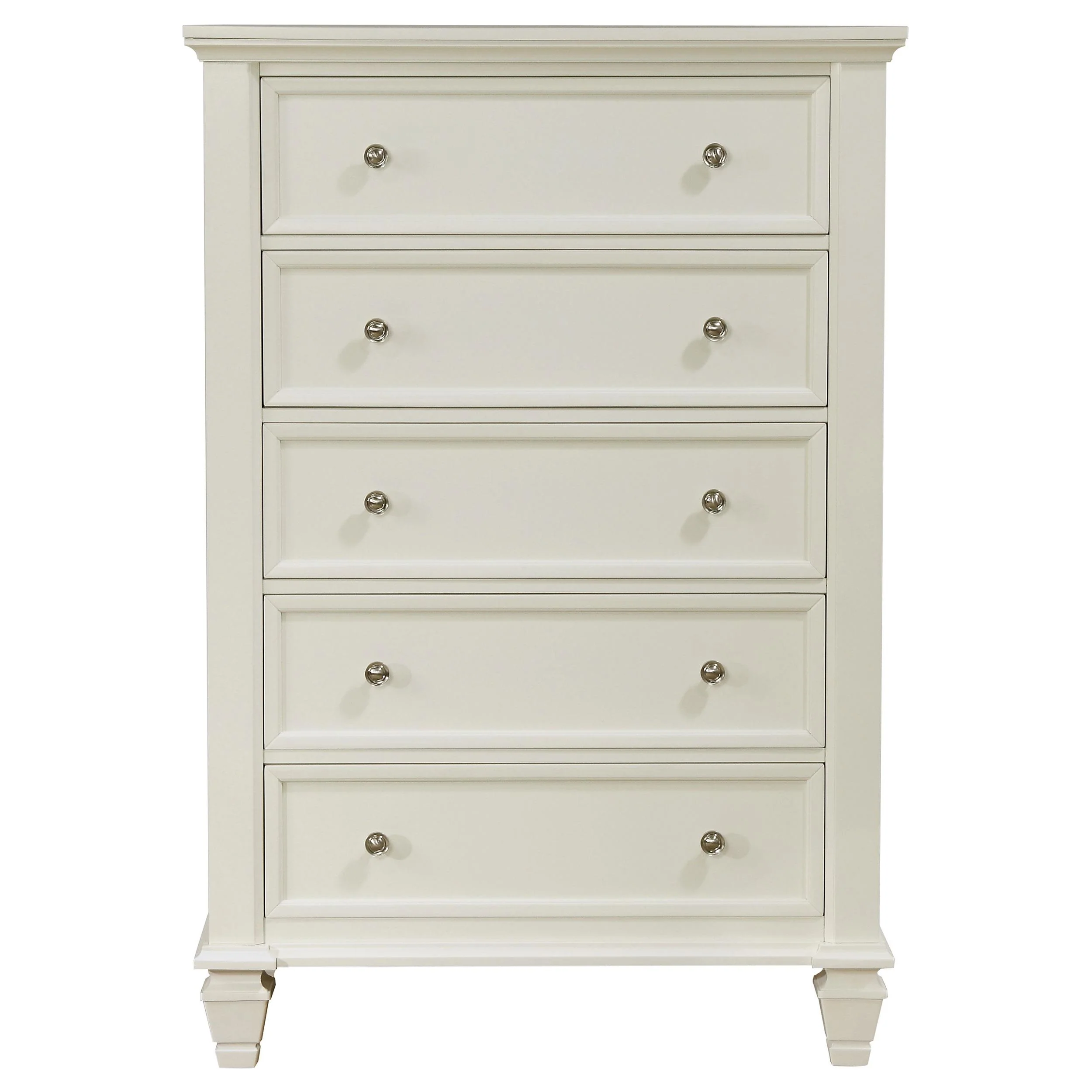 Coaster Furniture Sandy Beach 201305 5-Drawer Bedroom Chest - Cream White - Image 2