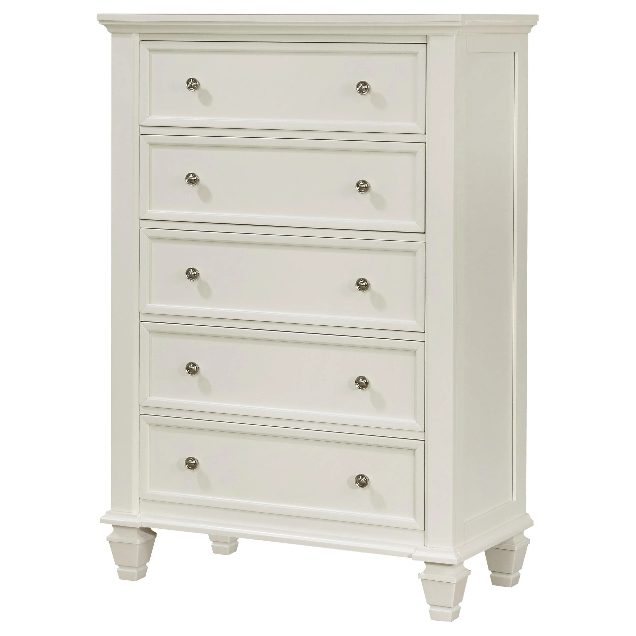 Coaster Furniture Sandy Beach 201305 5-Drawer Bedroom Chest - Cream White - Image 3