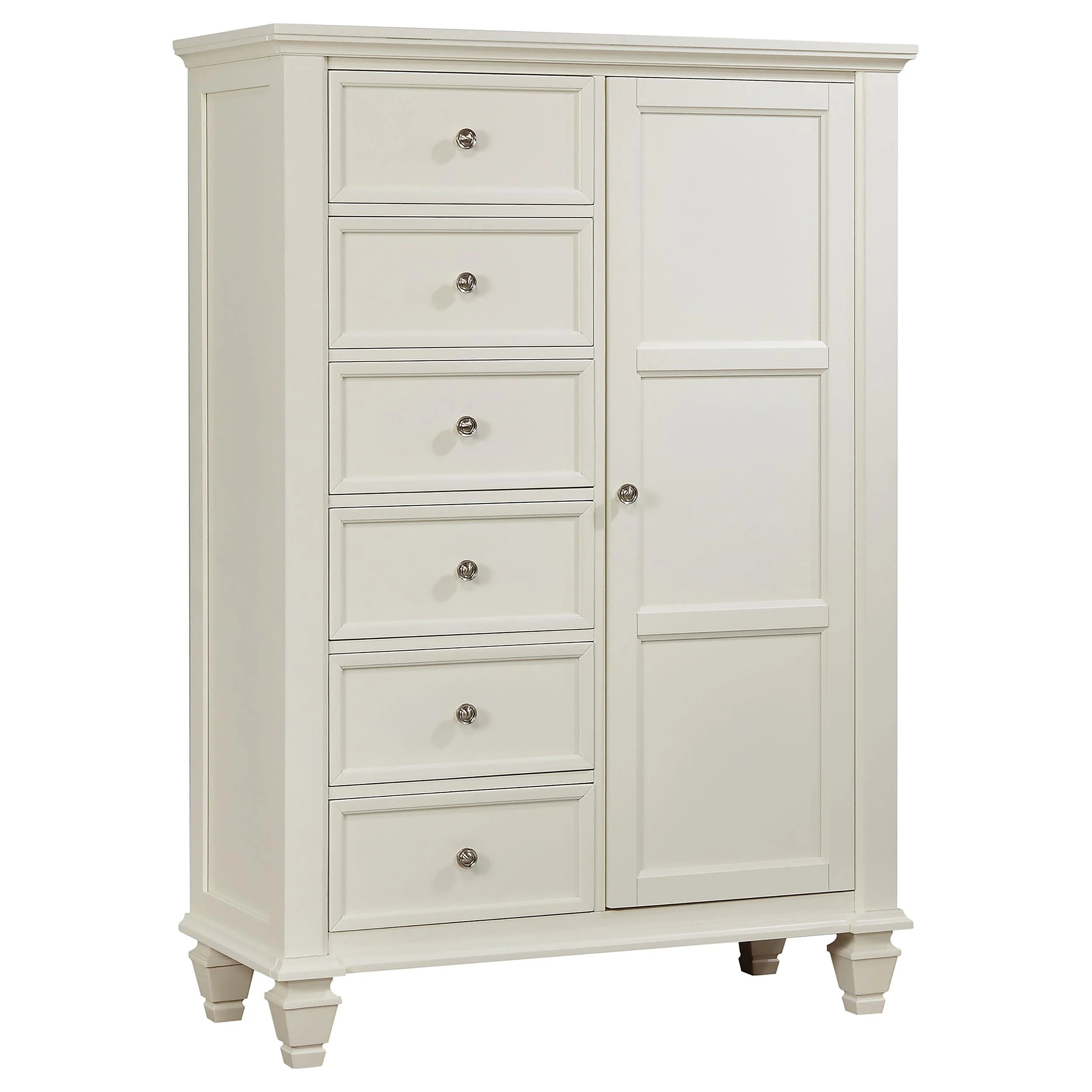 Coaster Furniture Sandy Beach 201308 8-Drawer Door Chest - Cream White - Image 1