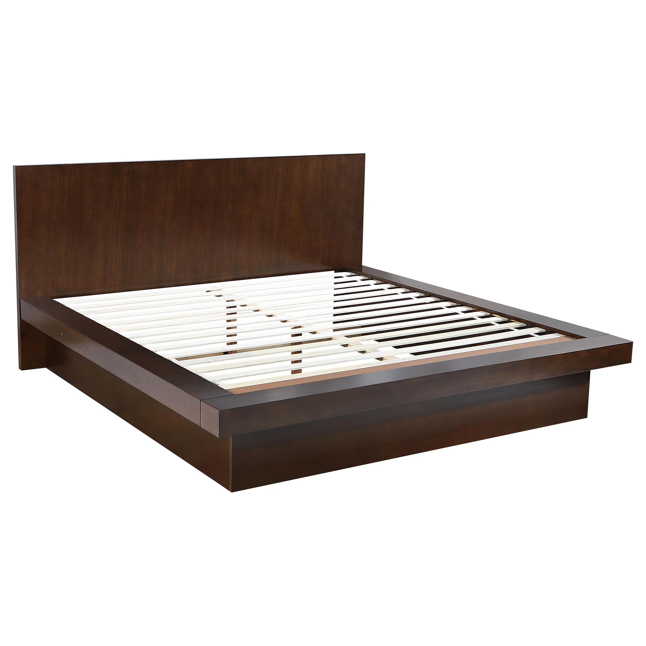 Coaster Furniture Jessica 200711KE Wood Eastern King LED Panel Bed - Cappuccino - Image 1