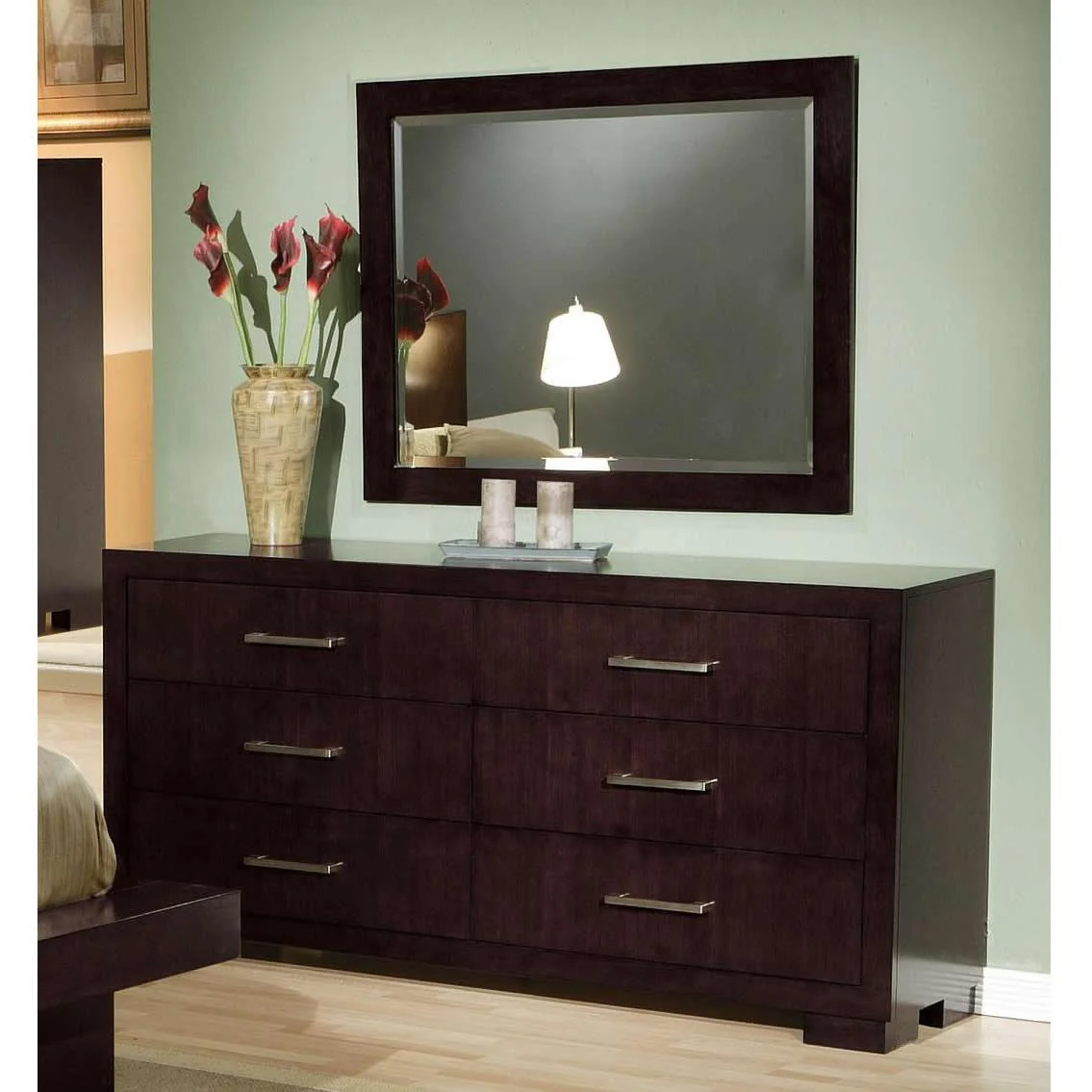 Coaster Furniture Jessica 200714 Dresser Mirror - Cappuccino - Image 3