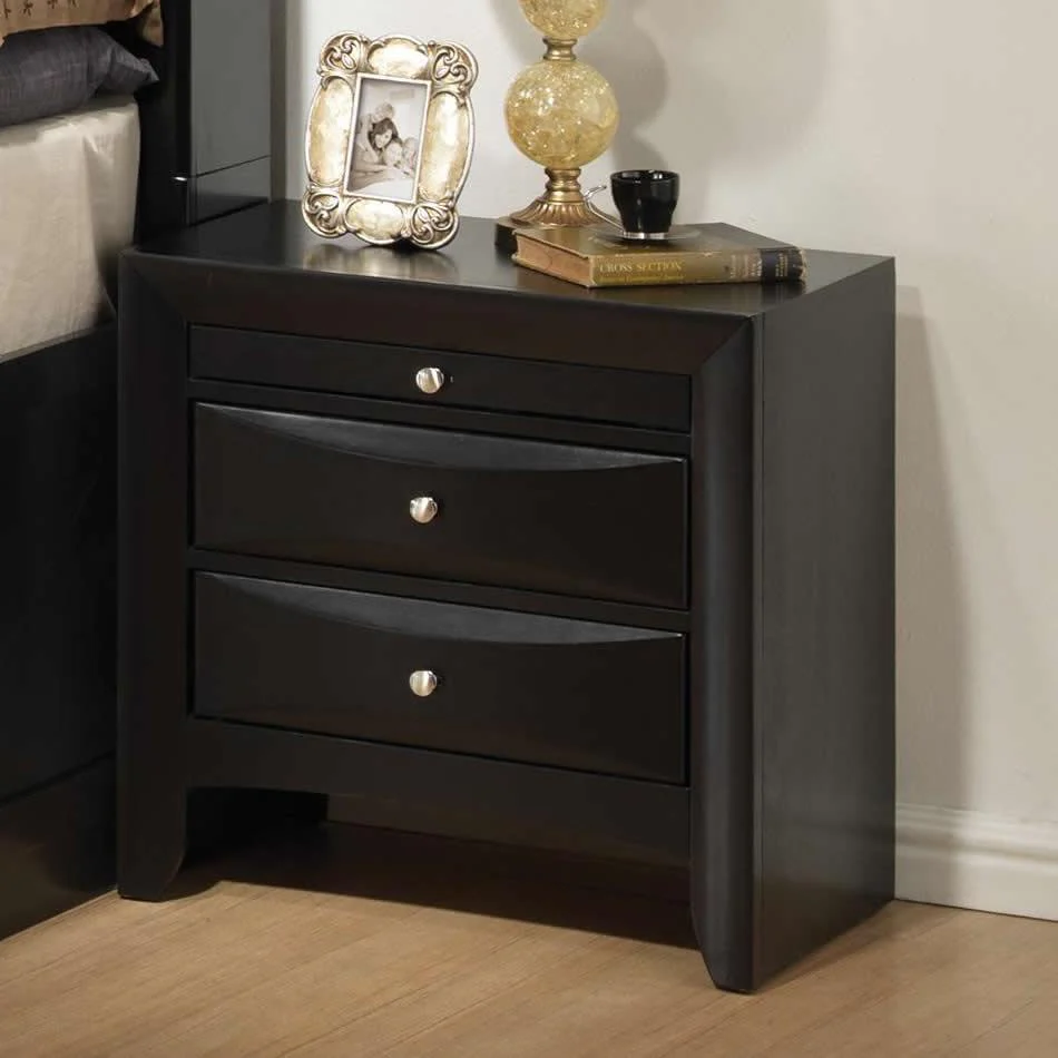 Coaster Furniture Briana 200702 2-Drawer Nightstand – Black