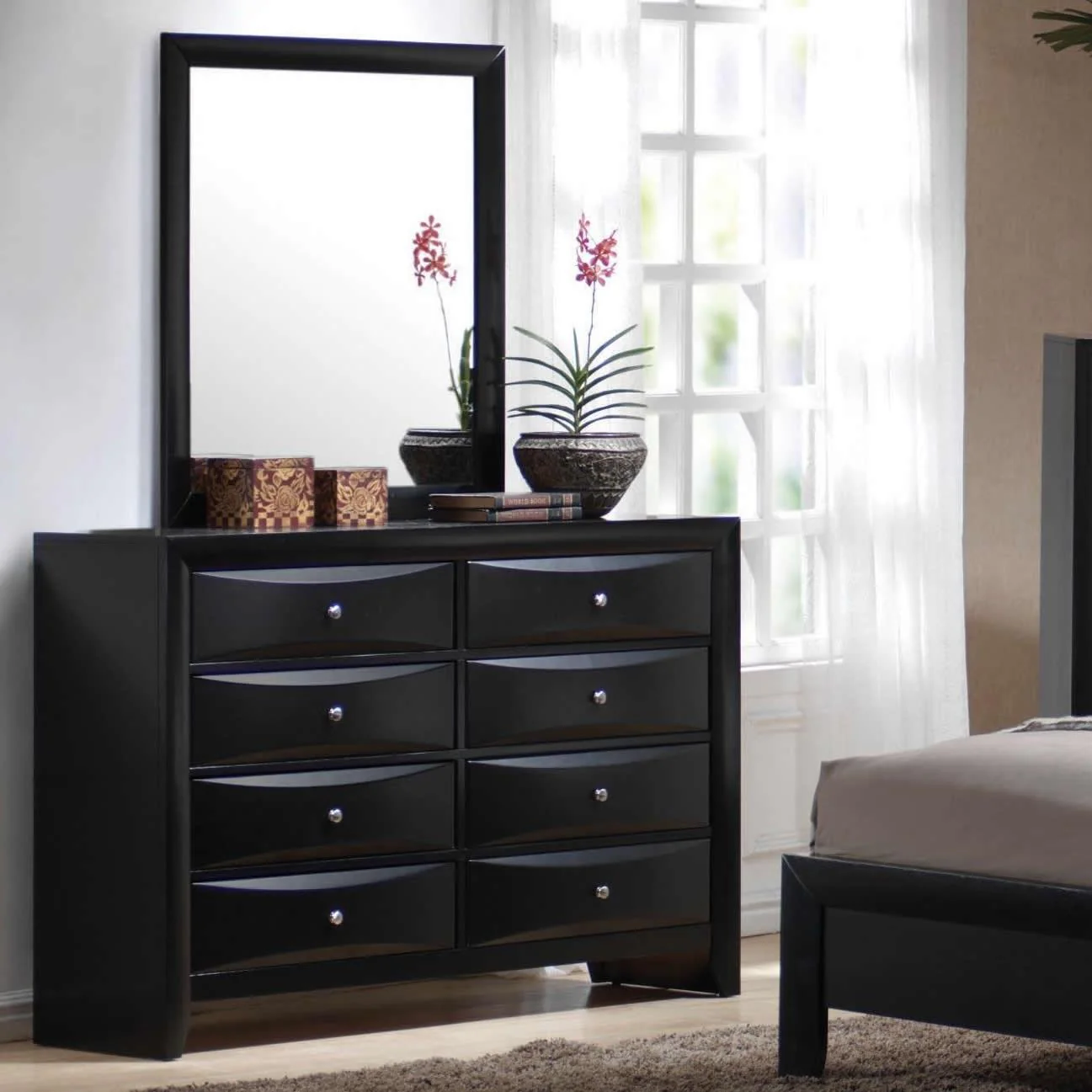 Coaster Furniture Briana 200704 Dresser Mirror - Black - Image 2