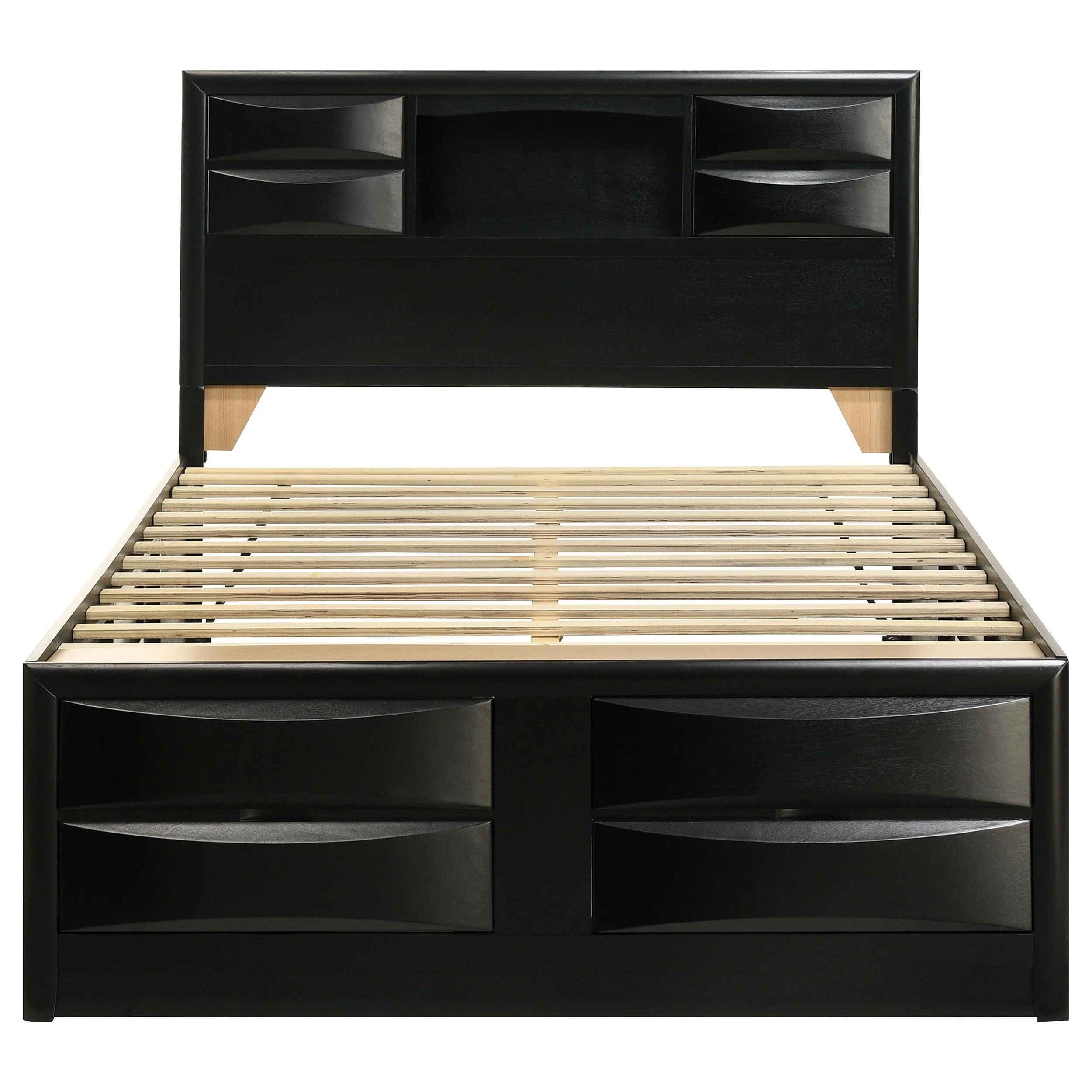 Coaster Furniture Briana 202701Q Wood Queen Storage Bookcase Bed - Black - Image 3